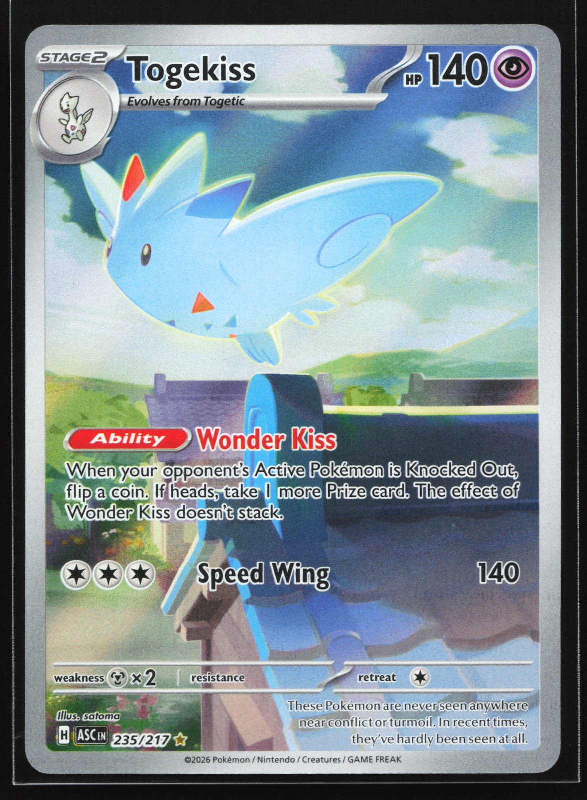Togekiss 235/217 ME: Ascended Heroes Illustration Rare Pokemon Card