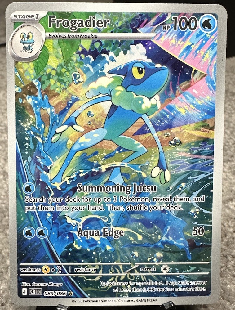 Frogadier 089/086 Chaos Rising Full Art Holo Rare Pokemon Card NM