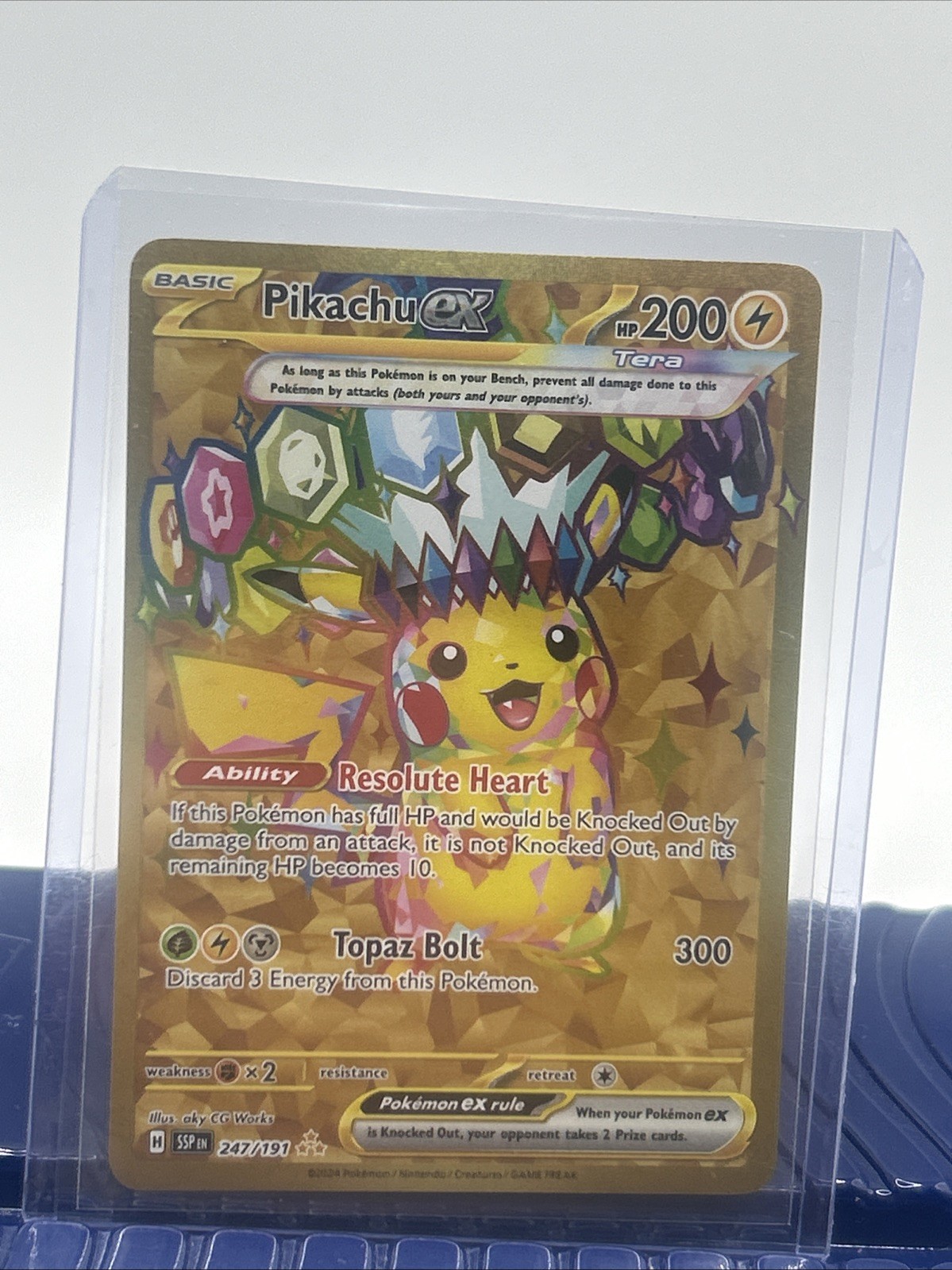 Pikachu ex 247/191 Sv08: Surging Sparks Holo