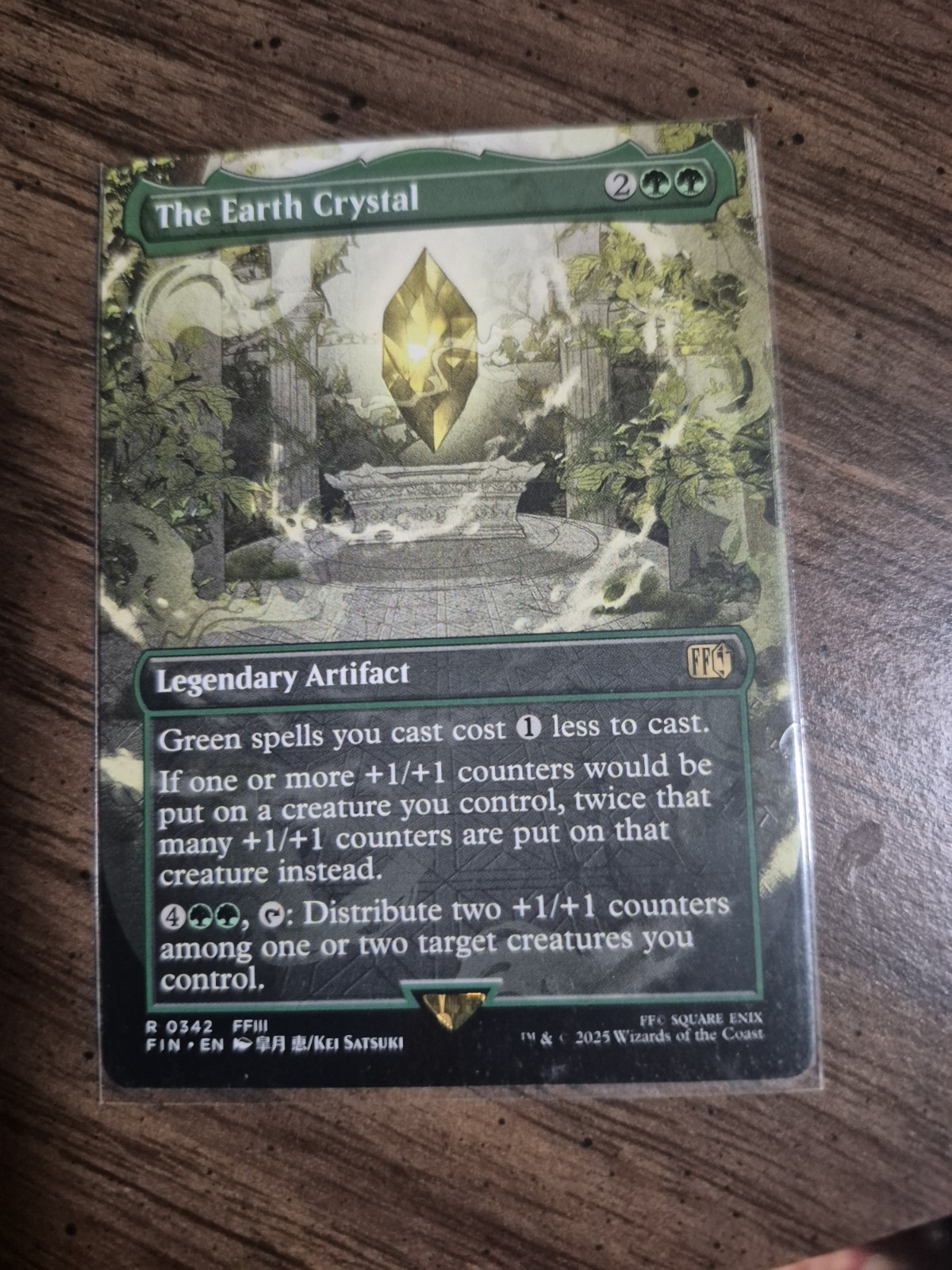 The Earth Crystal Final Fantasy Borderless Regular Card NM 0342