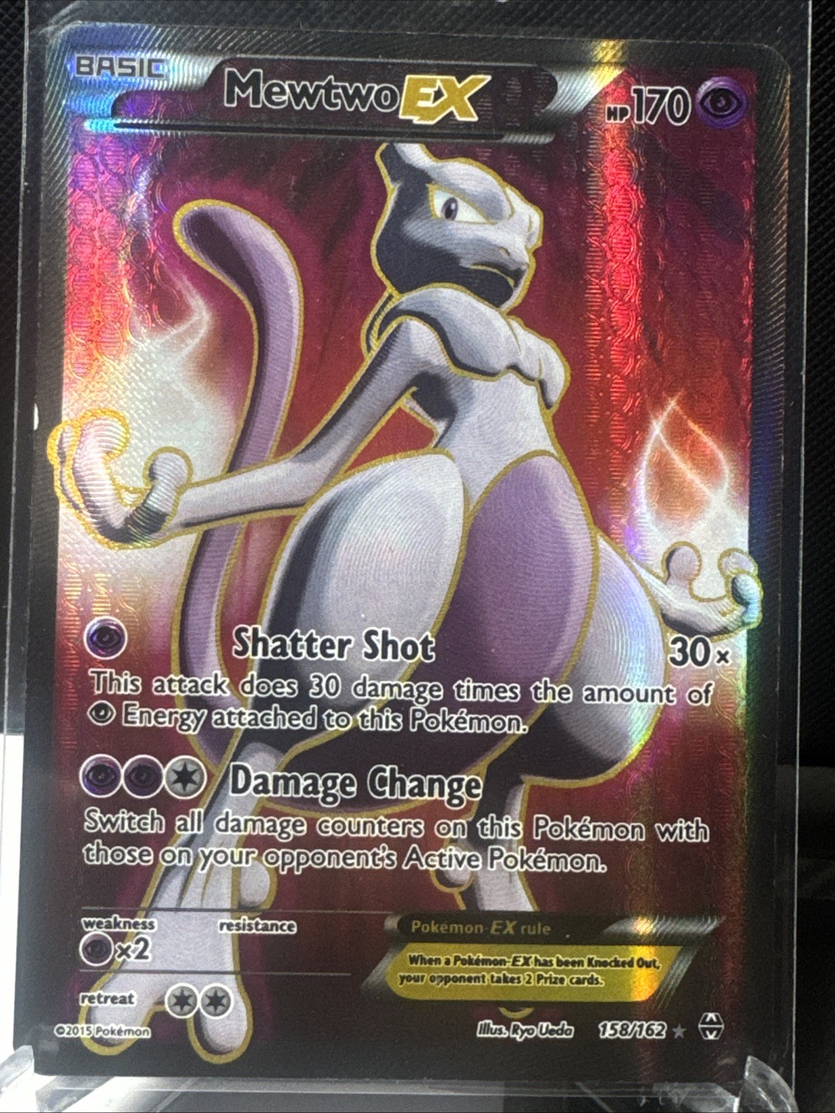 Mewtwo EX 158/162 Breakthrough Full Art Holo Ultra Rare Pokemon TCG 2015 ENG