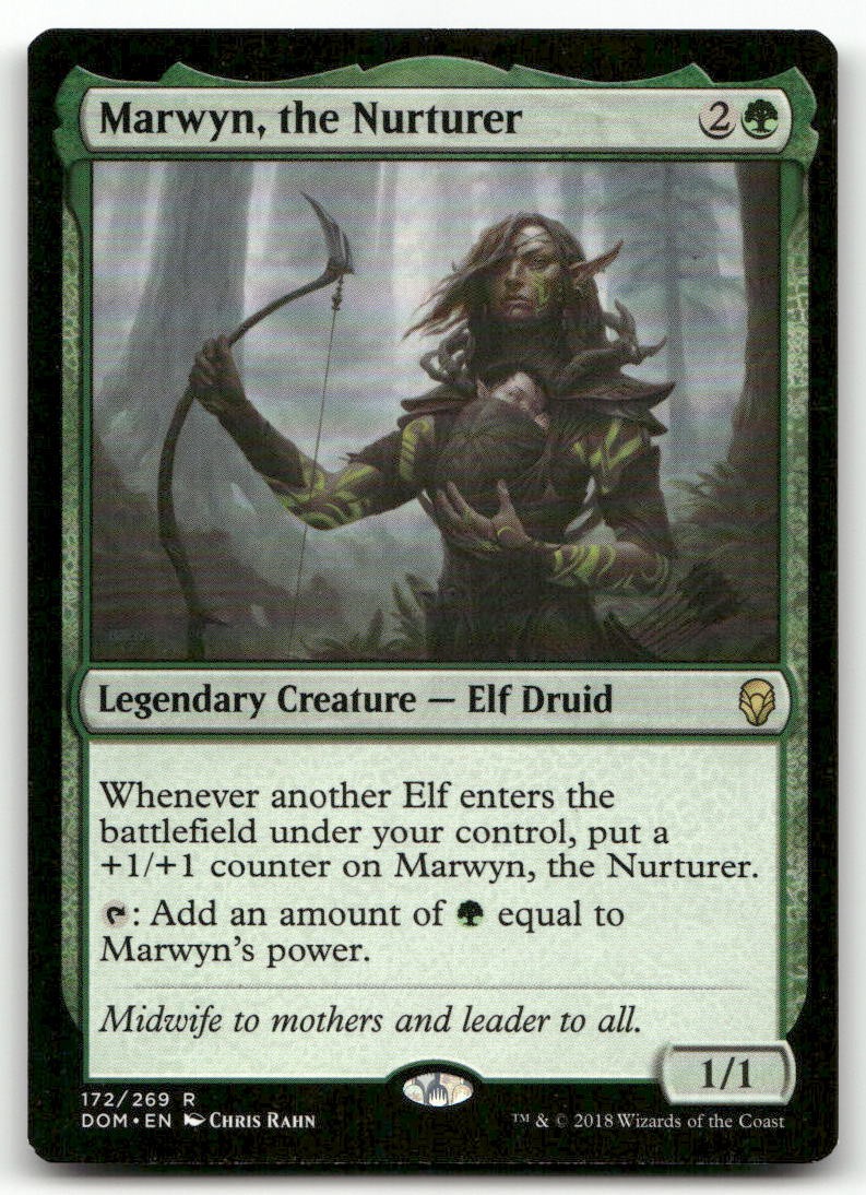 Marwyn, the Nurturer #172 (HP) Dominaria DOM Magic MTG