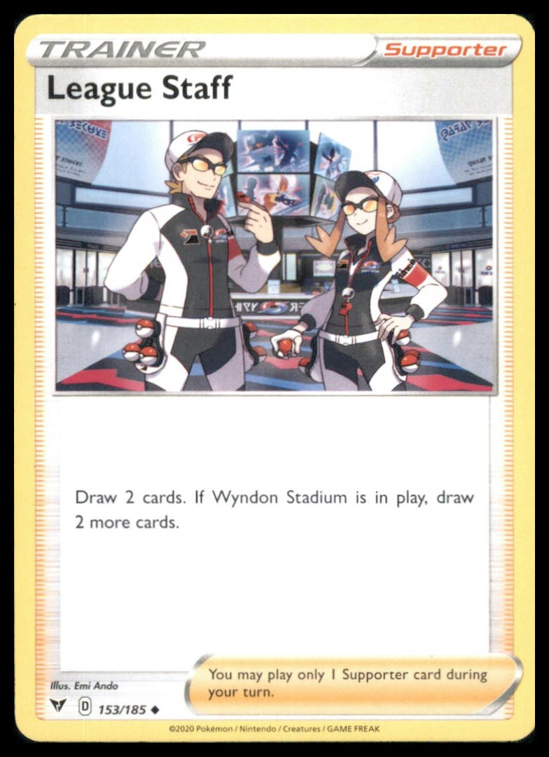 League Staff Uncommon SWSH04: Vivid Voltage 153/185 NM