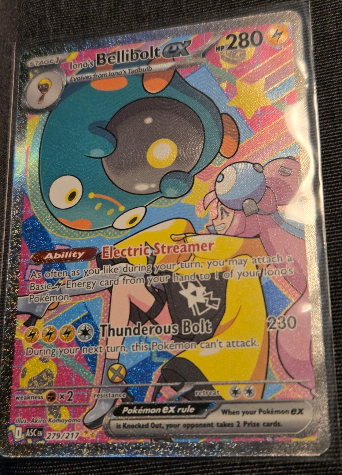 Iono’s Bellibolt ex 279/217 ME: Ascended Heroes SIR Full Art Holo