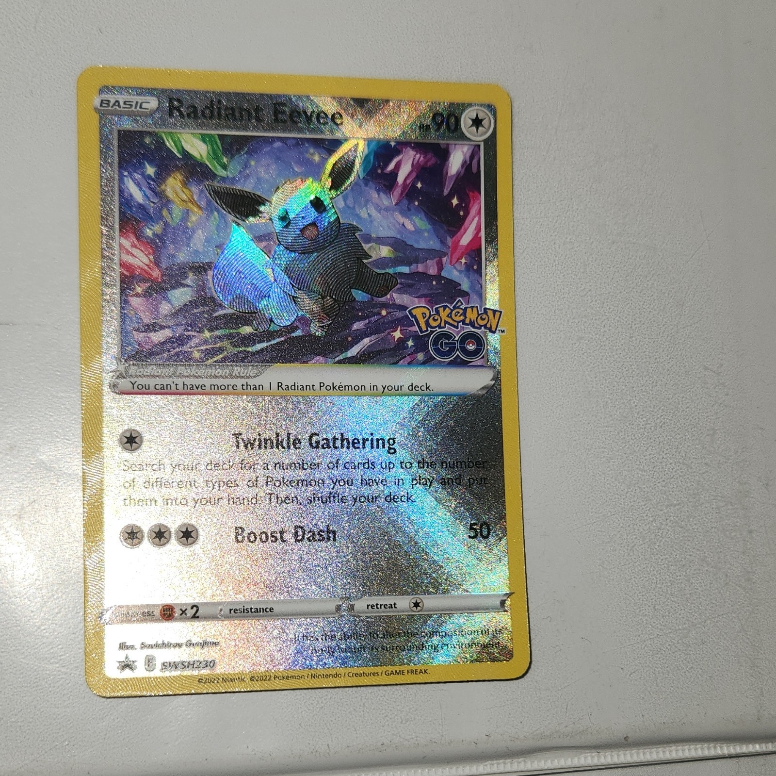 Pokemon TCG Radiant Eevee SWSH230 Holo Radiant Promo Sword & Shield