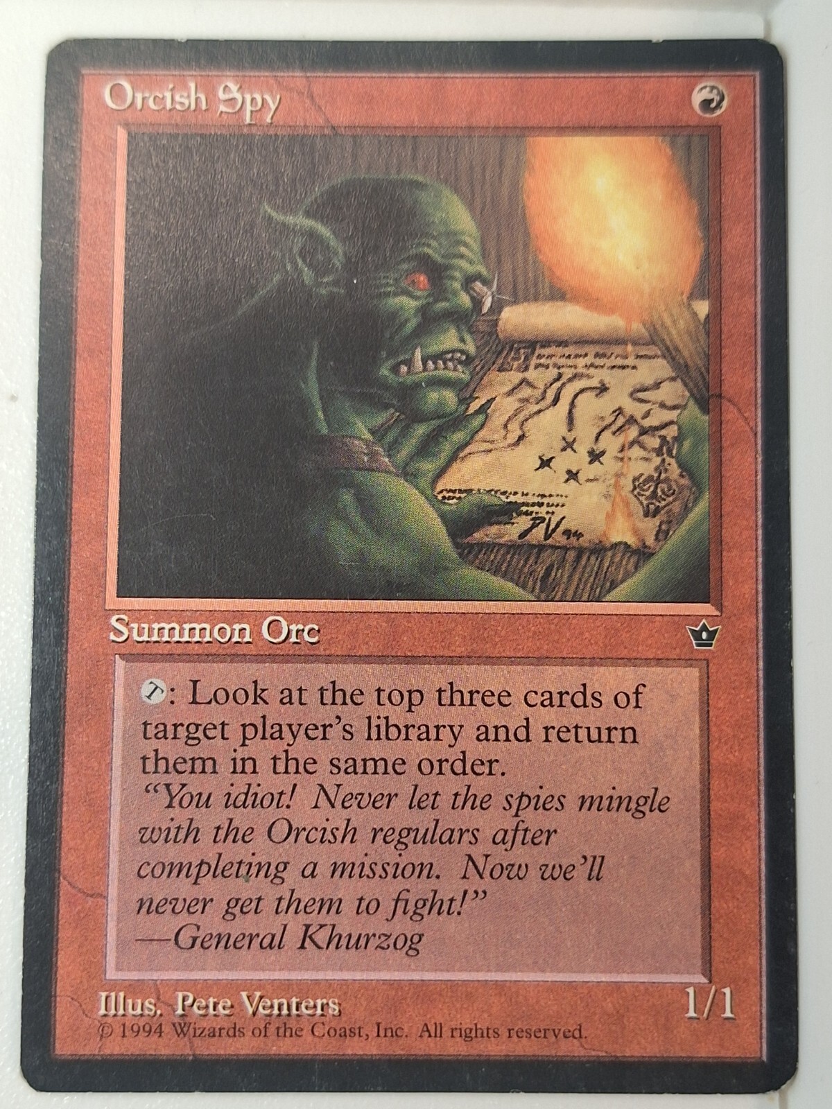 Orcish Spy (Venters) – Fallen Empires – Magic the Gathering MTG Nice!