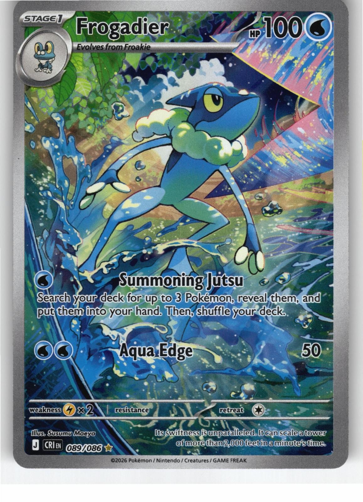 Frogadier 089/086 Shiny Rare ME04: Chaos Rising Pokemon Near Mint