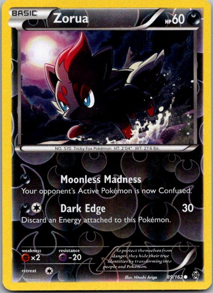 Zorua (89) Common Reverse Holofoil Lightly Played BKT 89/162