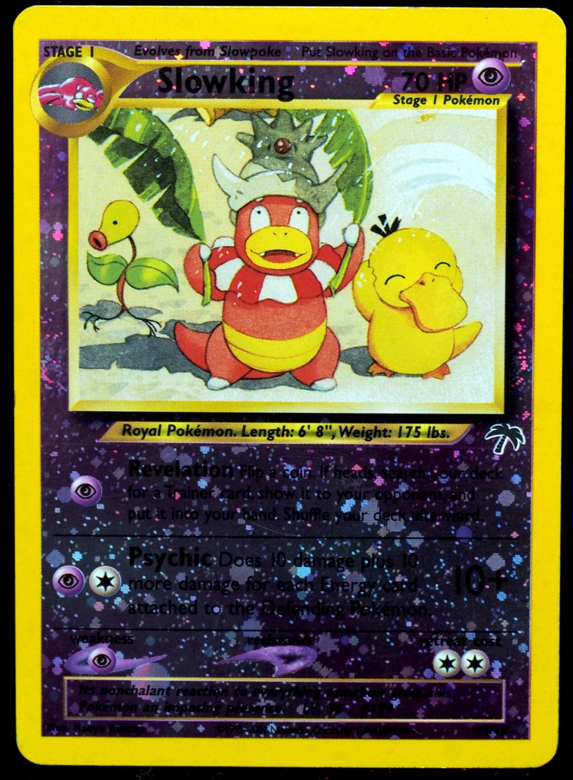 Slowking #14/18 NM/M Southern Islands Pokemon Card Double Swirl