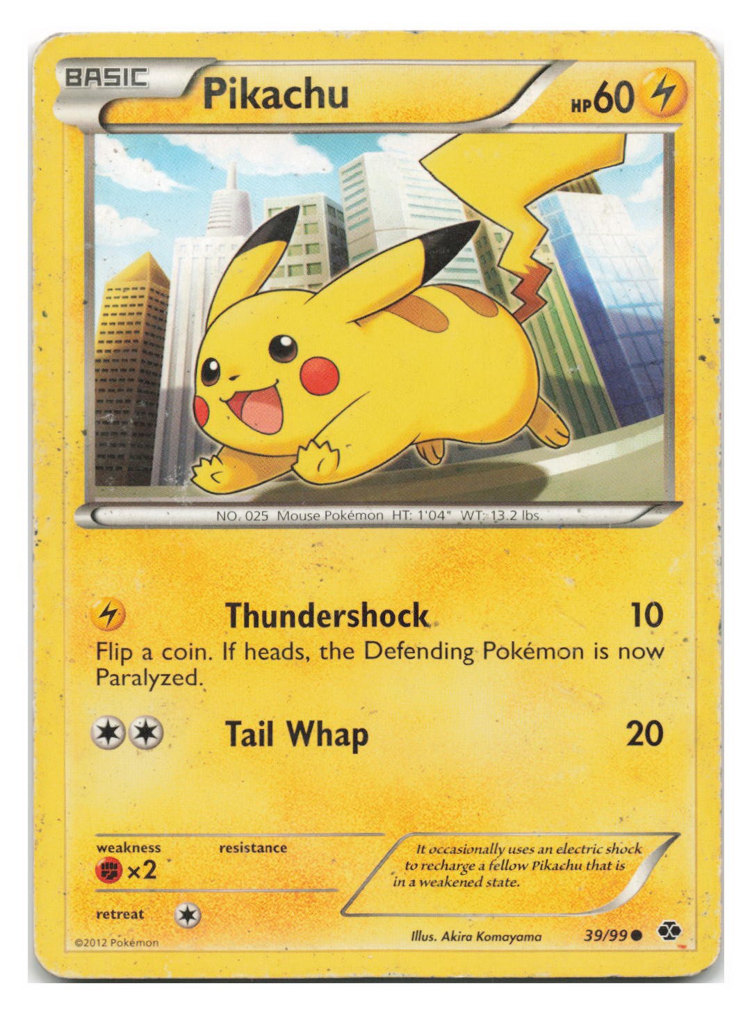 Pikachu 39/99 Common Next Destinies Pokemon 2012