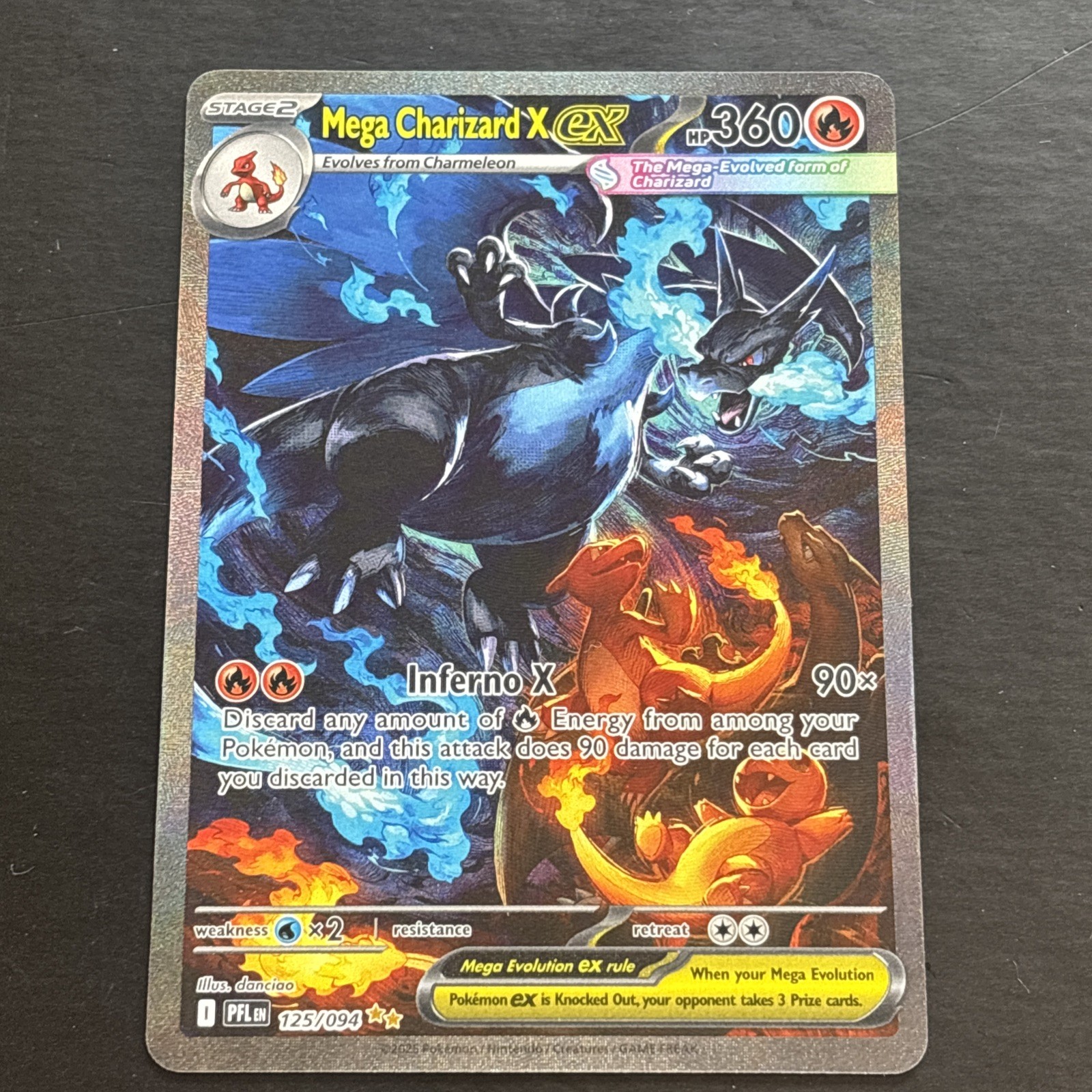 Mega Charizard X ex 125/094 Me02: Phantasmal Flames