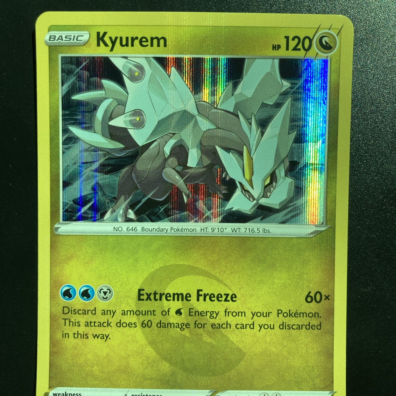 Kyurem 116/203 Holo Rare Evolving Skies Pokemon Reverse Holo Near Mint