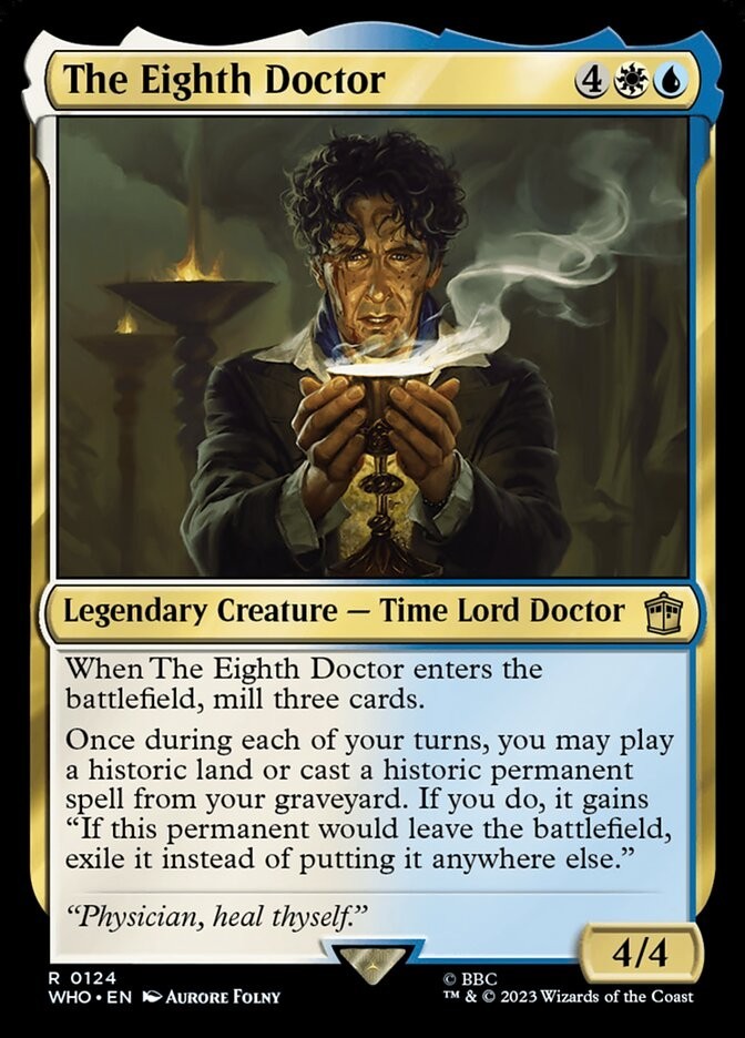 The Eighth Doctor 0124 Non Foil Rare Doctor Who Commander MTG Near Mint