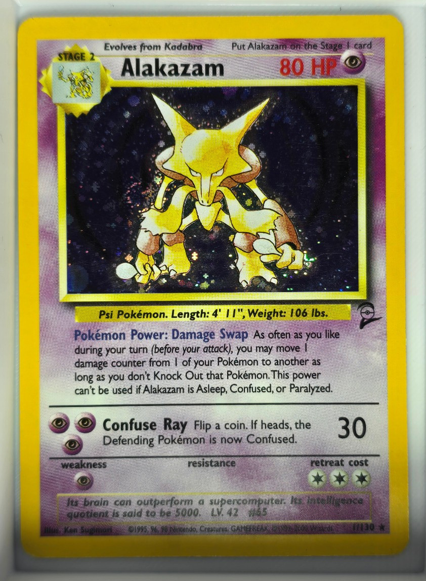 Alakazam Holo Pokemon Base Set 2 #1/130