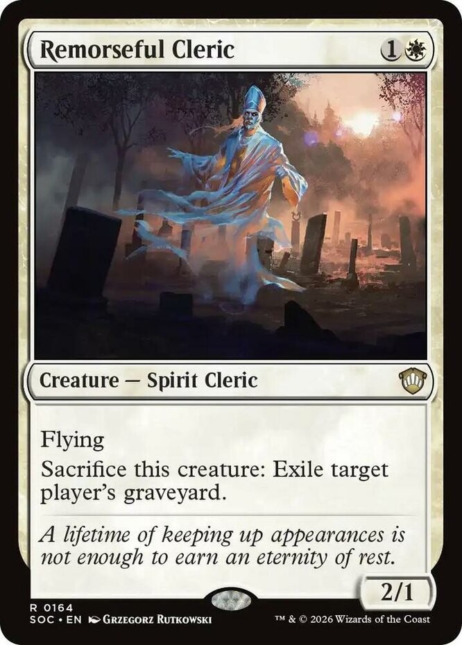 x1 Remorseful Cleric R MTG Commander: Secrets of Strixhaven M/NM, English