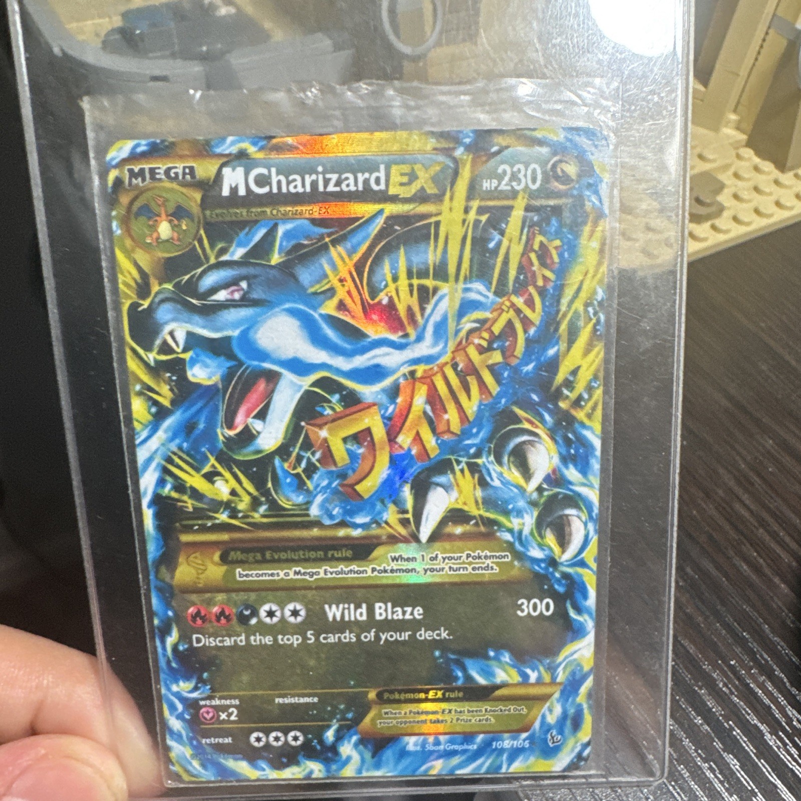 Pokemon TCG M Charizard EX MEGA Holo Ultra Rare English HP 230 Flashfire 108/106