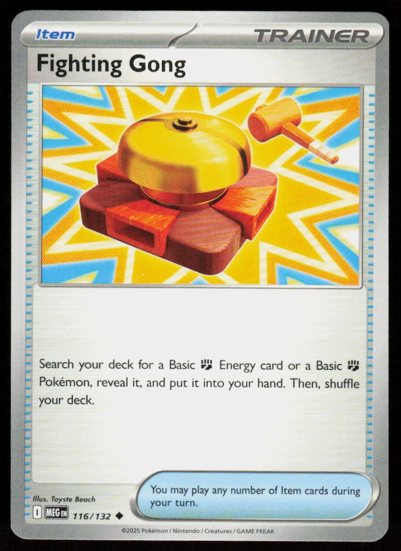 Fighting Gong 116/132 Uncommon Mega Evolution Pokemon Near Mint
