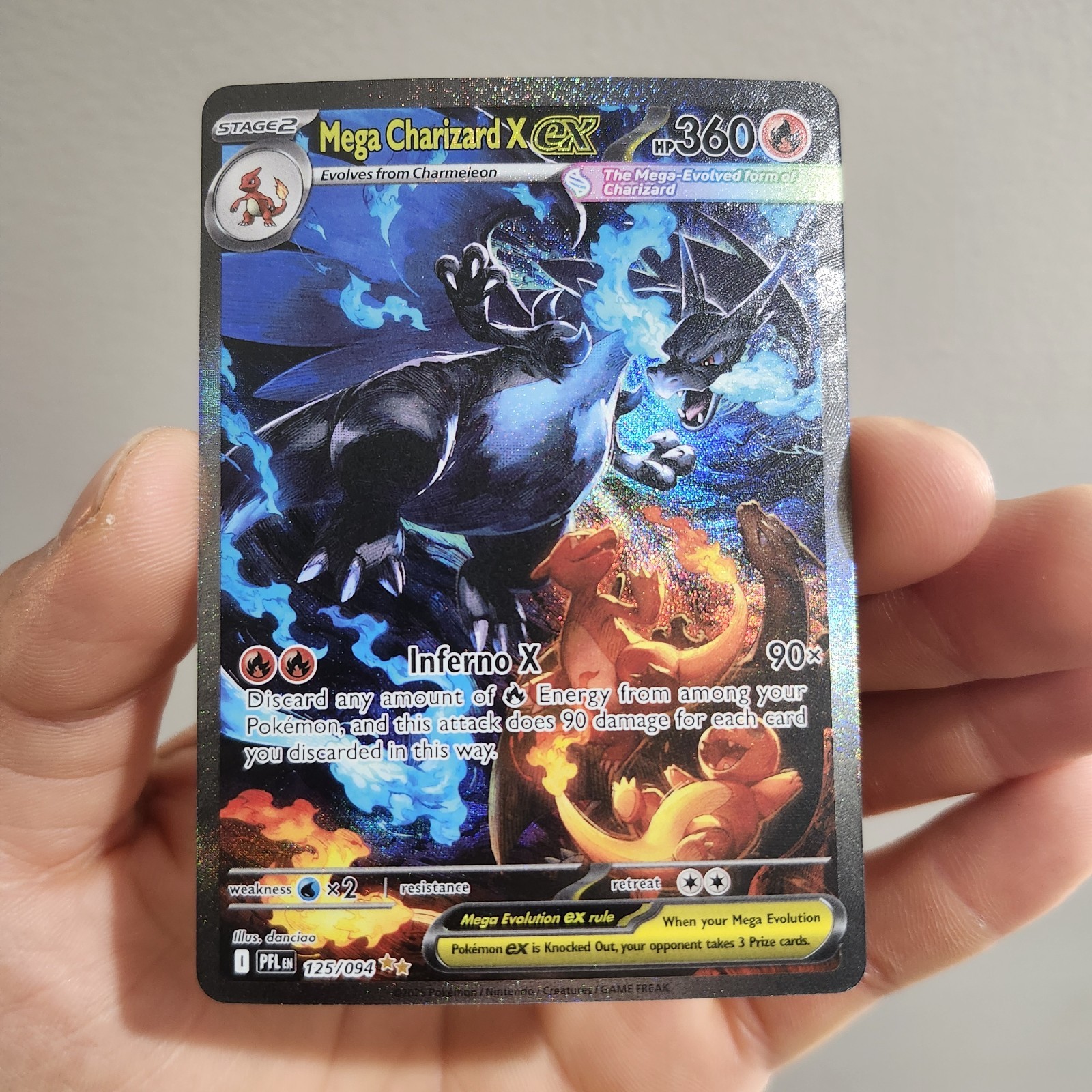 Mega Charizard X Ex SIR 125/094 Phantasmal Flames Pokémon TCG LP