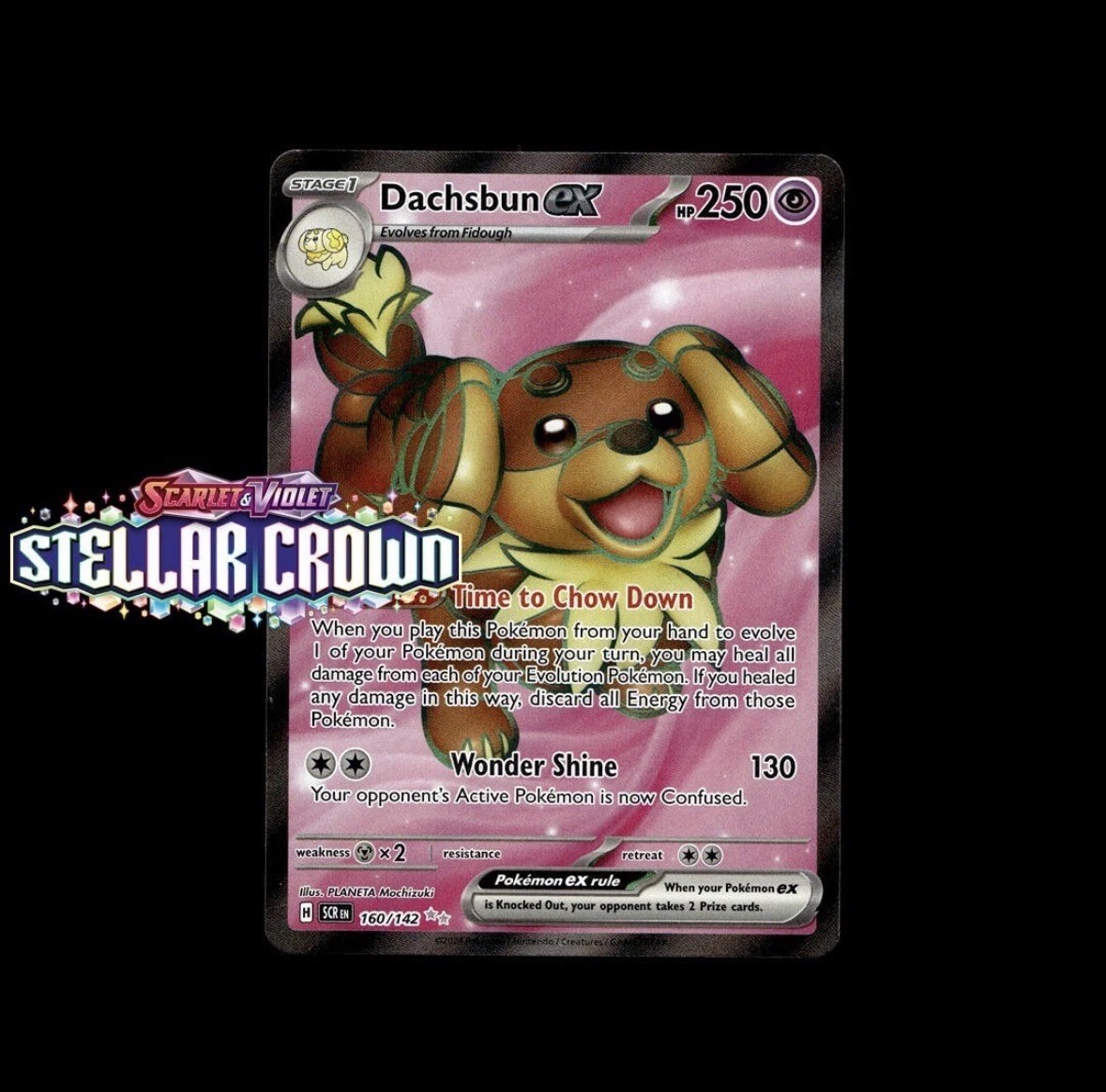Dachsbun ex 160/142 Stellar Crown Full Art Near Mint NM