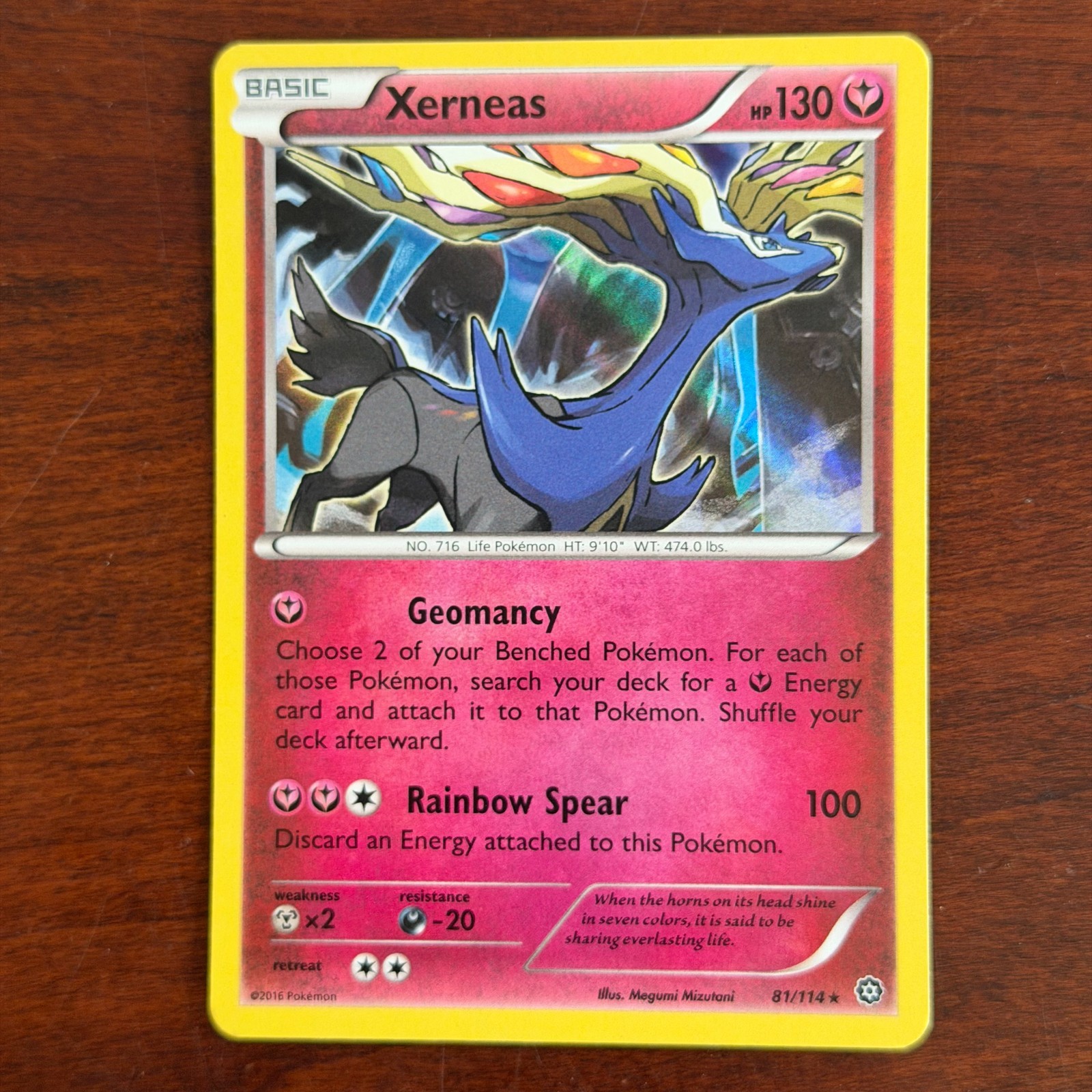 Xerneas 81/114 Holo Rare XY Steam Siege Pokemon Card