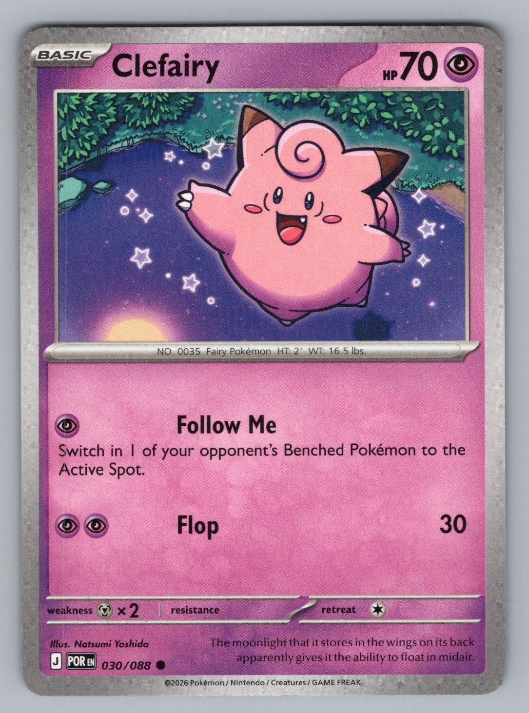 CLEFAIRY 030/088 C POKEMON NM ME03 NATSUMI YOSHIDA.,)