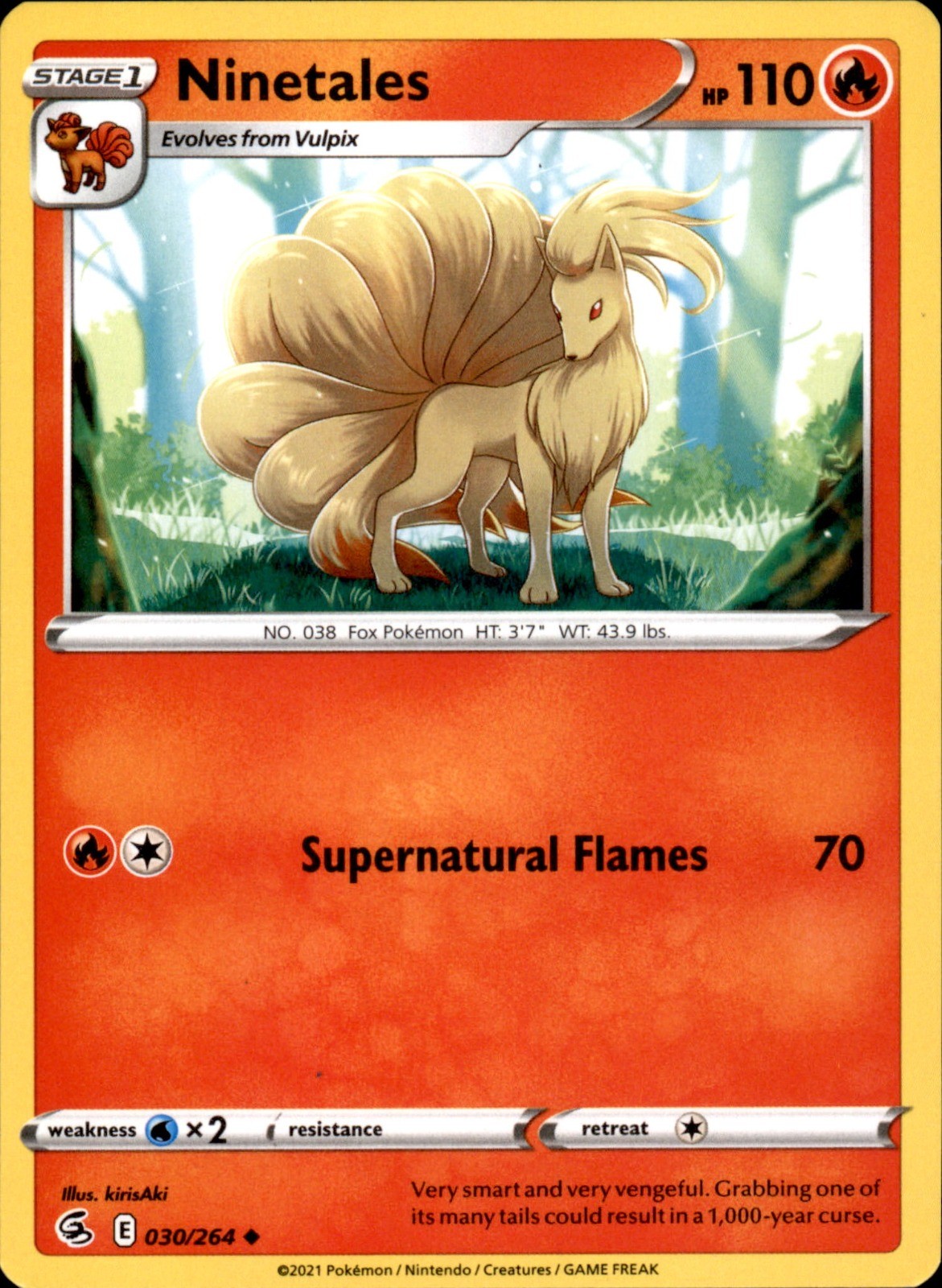 Ninetales (30) 030/264 Uncommon – Pokemon SWSH08: Fusion Strike