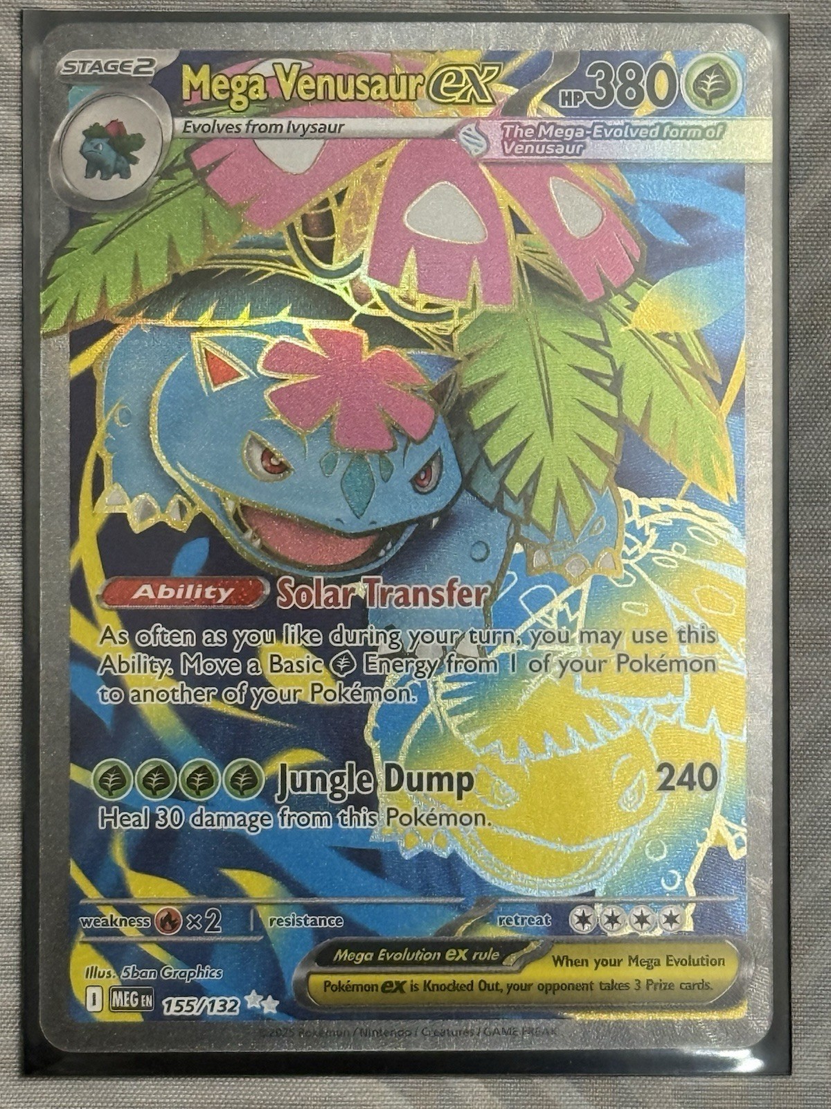 AUTHENTIC Mega Venusaur ex 155/132 Mega Evolutions UR NM+ **FREE SHIPPING**