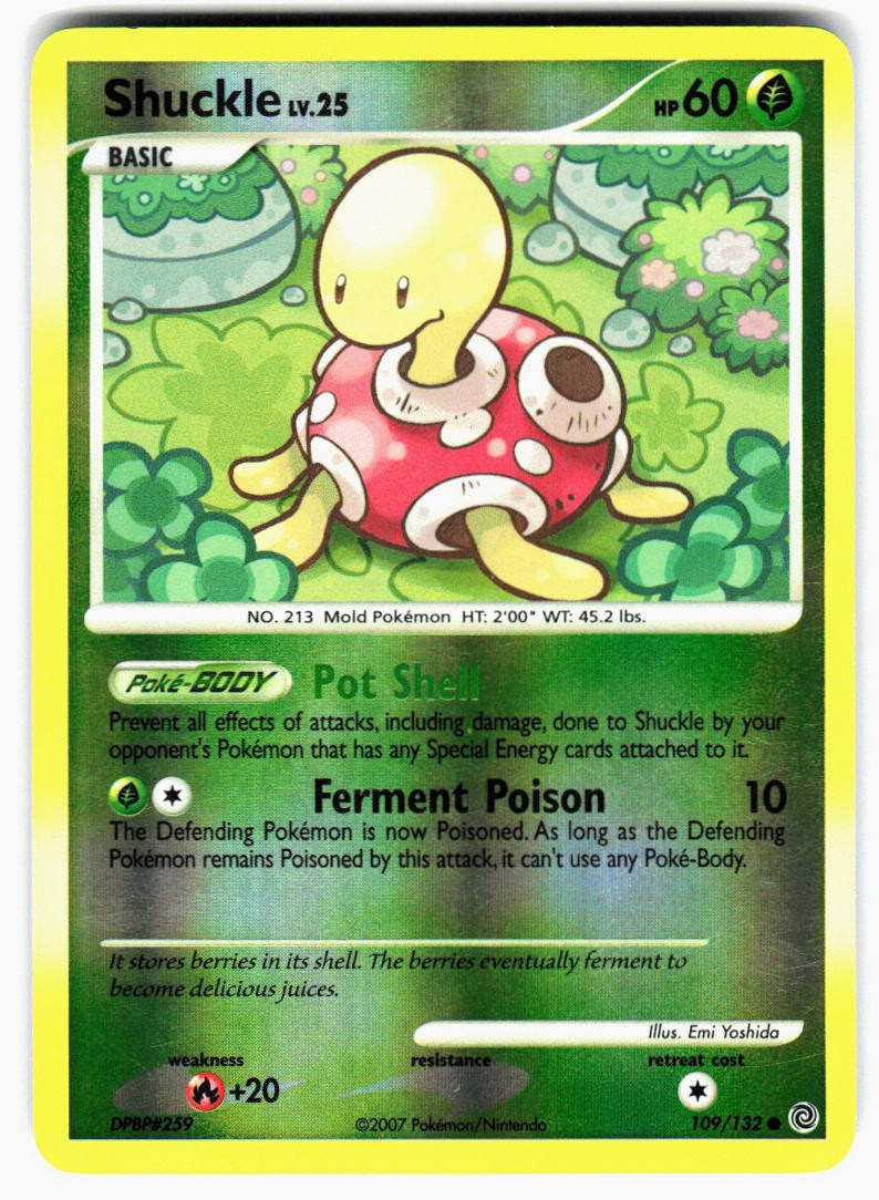 Shuckle 109/132 Common Secret Wonders Pokemon Reverse Holo Lightly Played