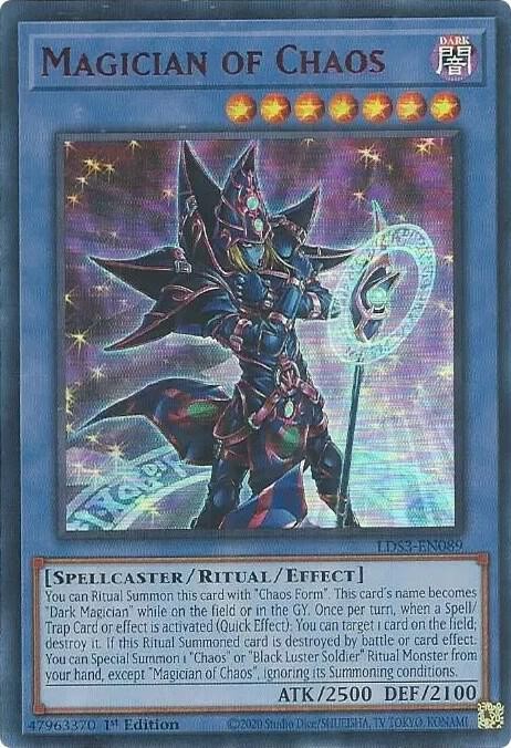 YUGIOH: 1X Magician of Chaos (Red) LDS3-EN089 Ultra Rare NM