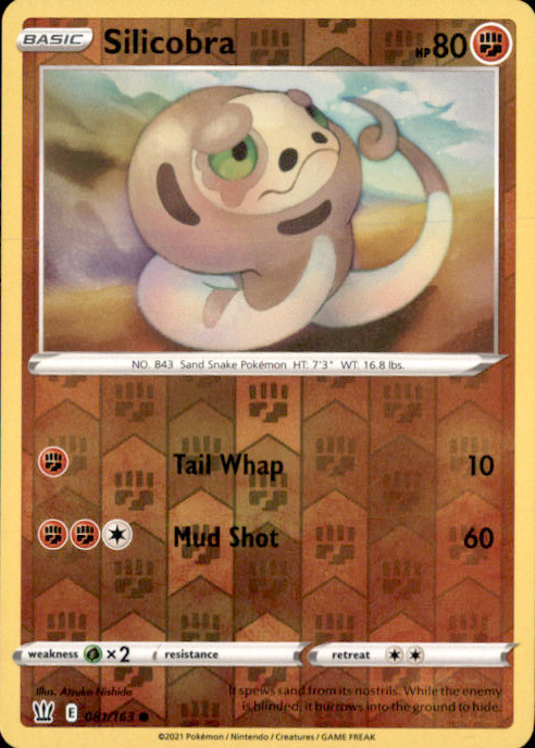 Silicobra Reverse Holo Common SWSH05: Battle Styles 081/163 NM Atsuko Nishida 20