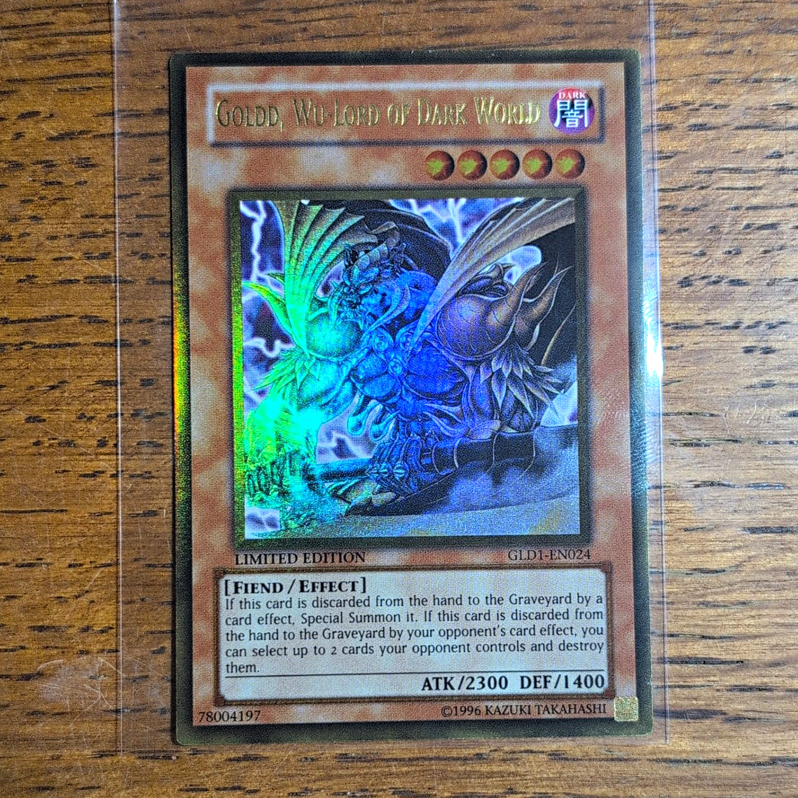Yugioh – Goldd, Wu-Lord of Dark World GLD1-EN024 Foil Gold Rare Ltd Eng