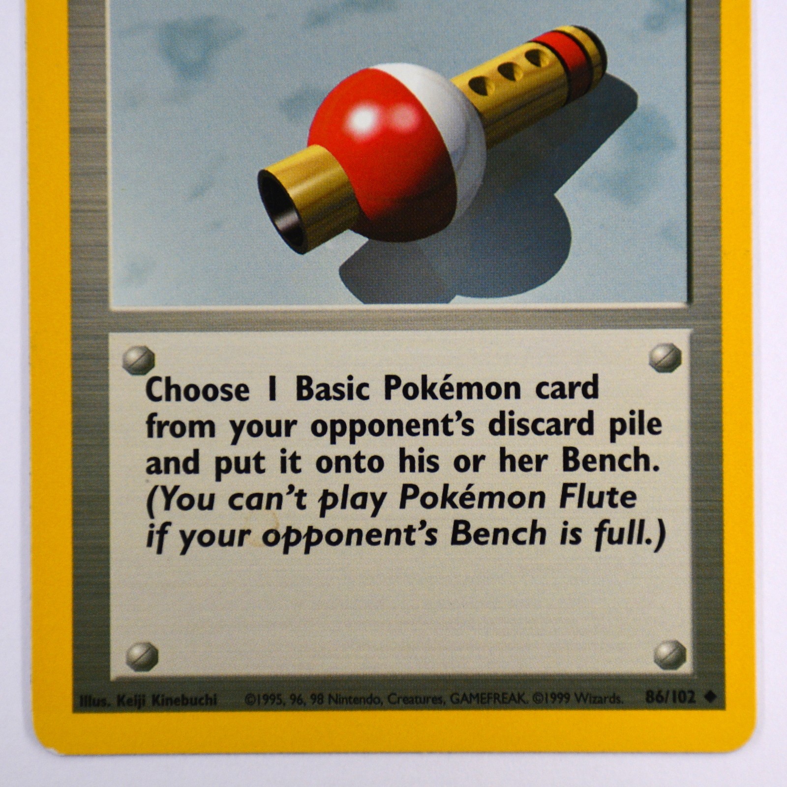 1999 Pokémon Card – Pokémon Flute #86/102 – Unplayed / Unused
