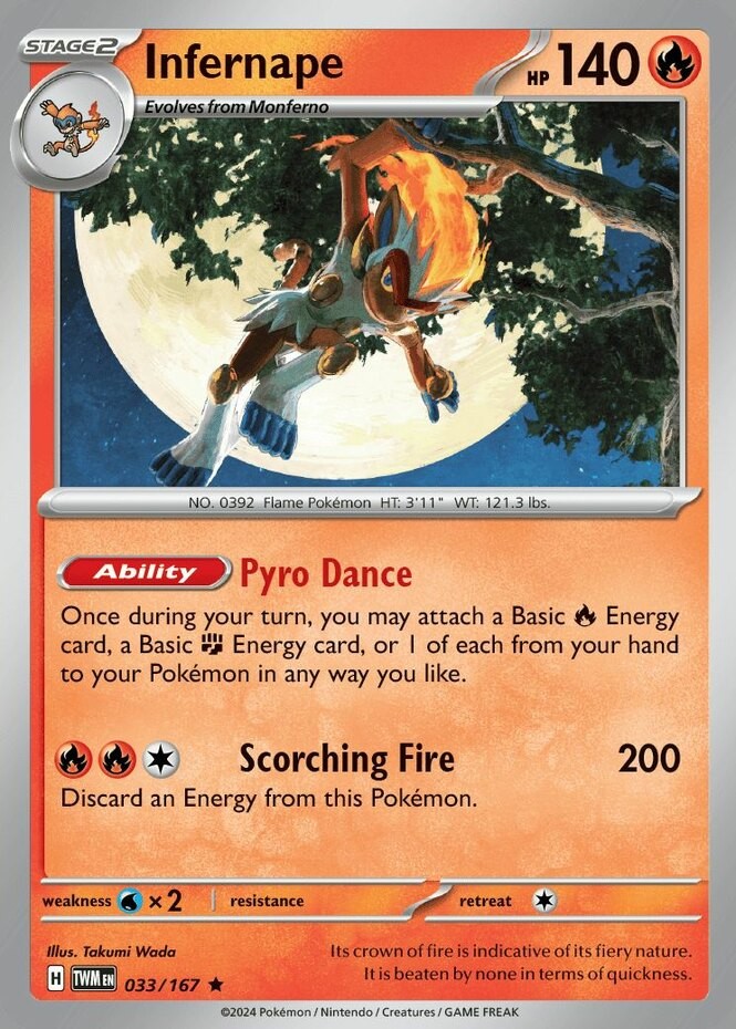 Infernape – 033/167 – Holo Rare – Near Mint