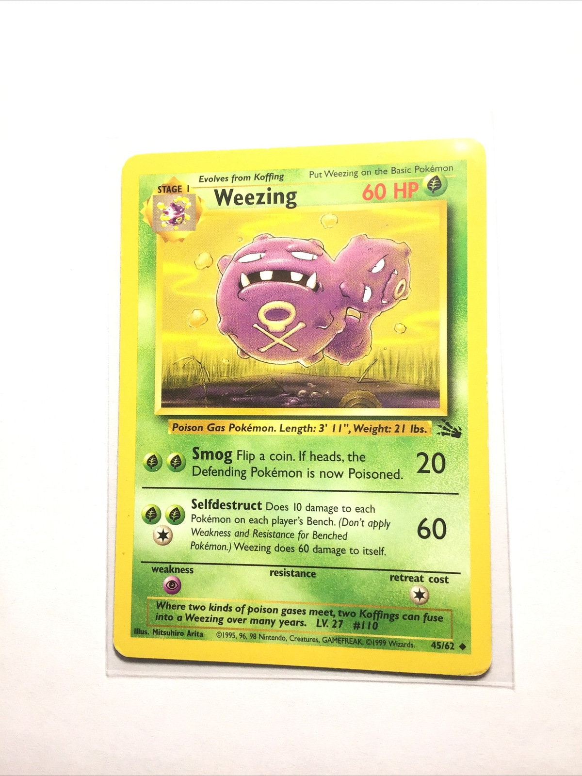 WEEZING – 45/62 – Fossil – Pokemon Card – PL