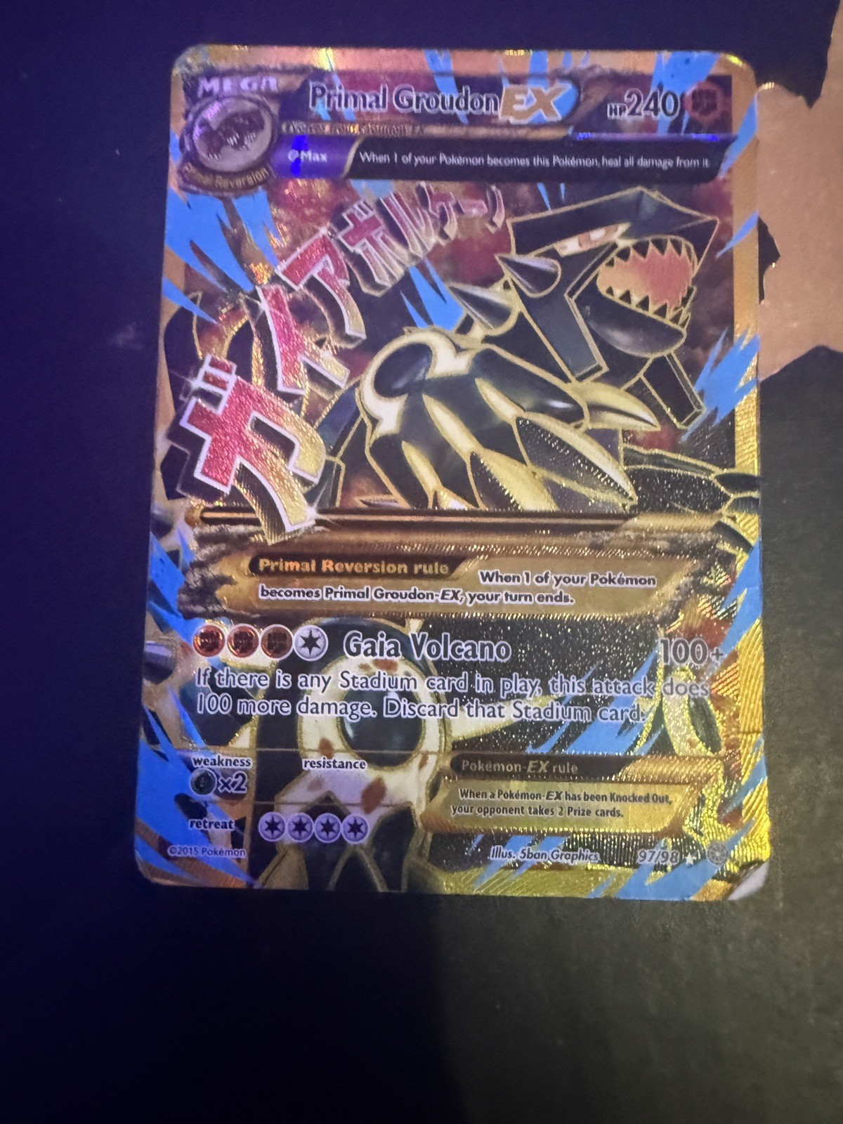 Primal Groudon-EX 97/98 Ancient Origins Ultra Rare Full Art Holo EN