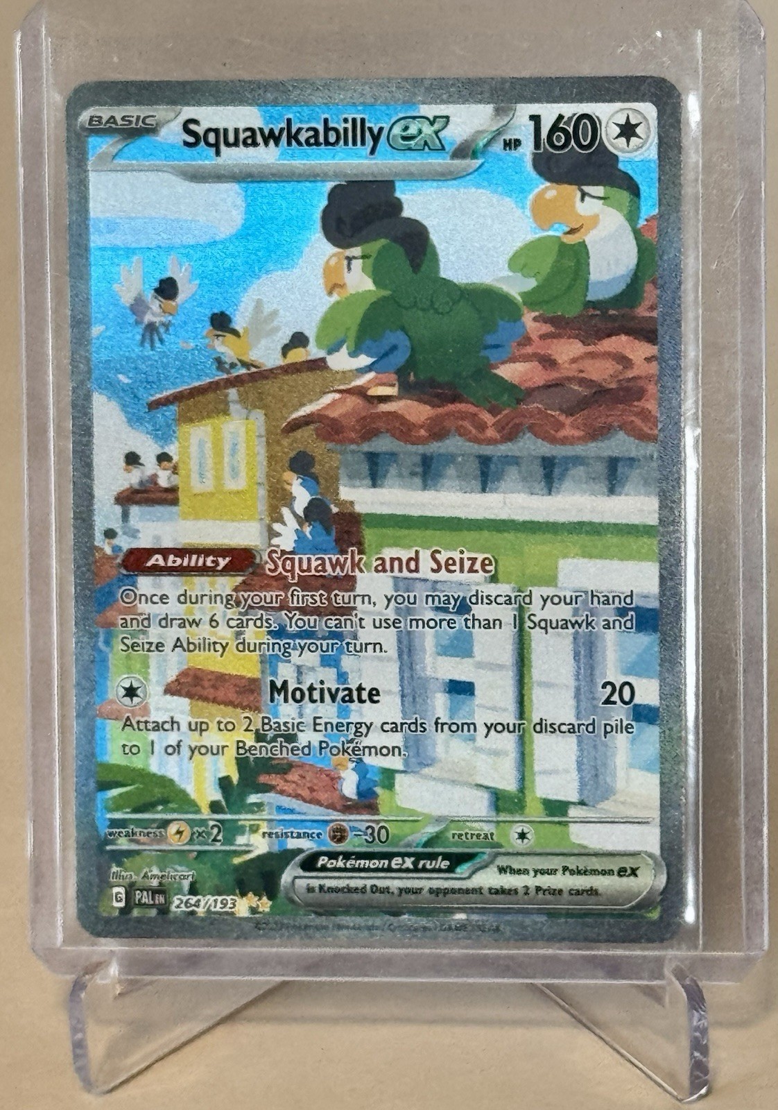 Pokémon TCG Squawkabilly ex 264/193 Paldea Evolved Holo Secret Rare ENG 160HP