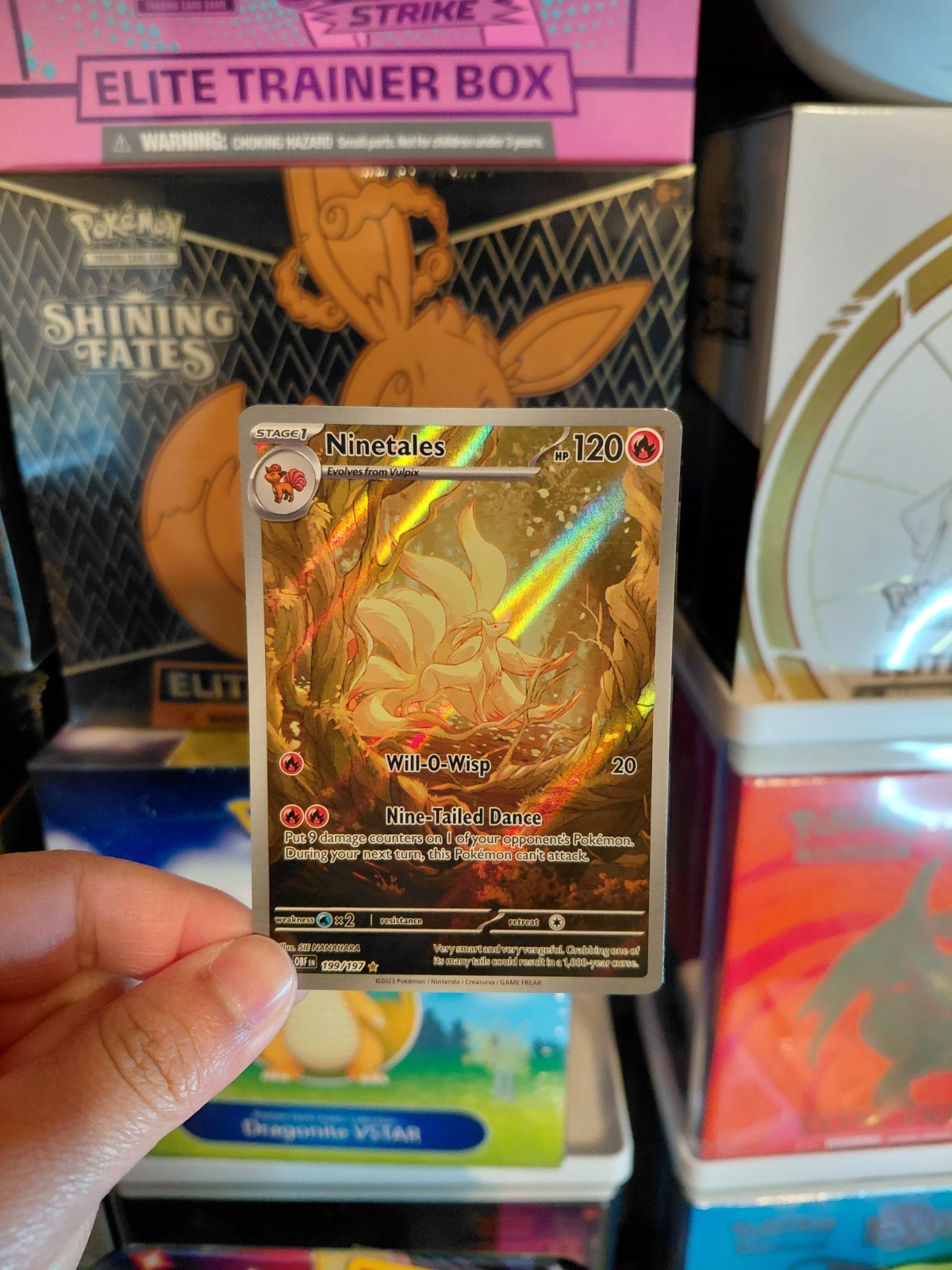 Pokemon Ninetales 199/197 SV03: Obsidian Flames Holo LP