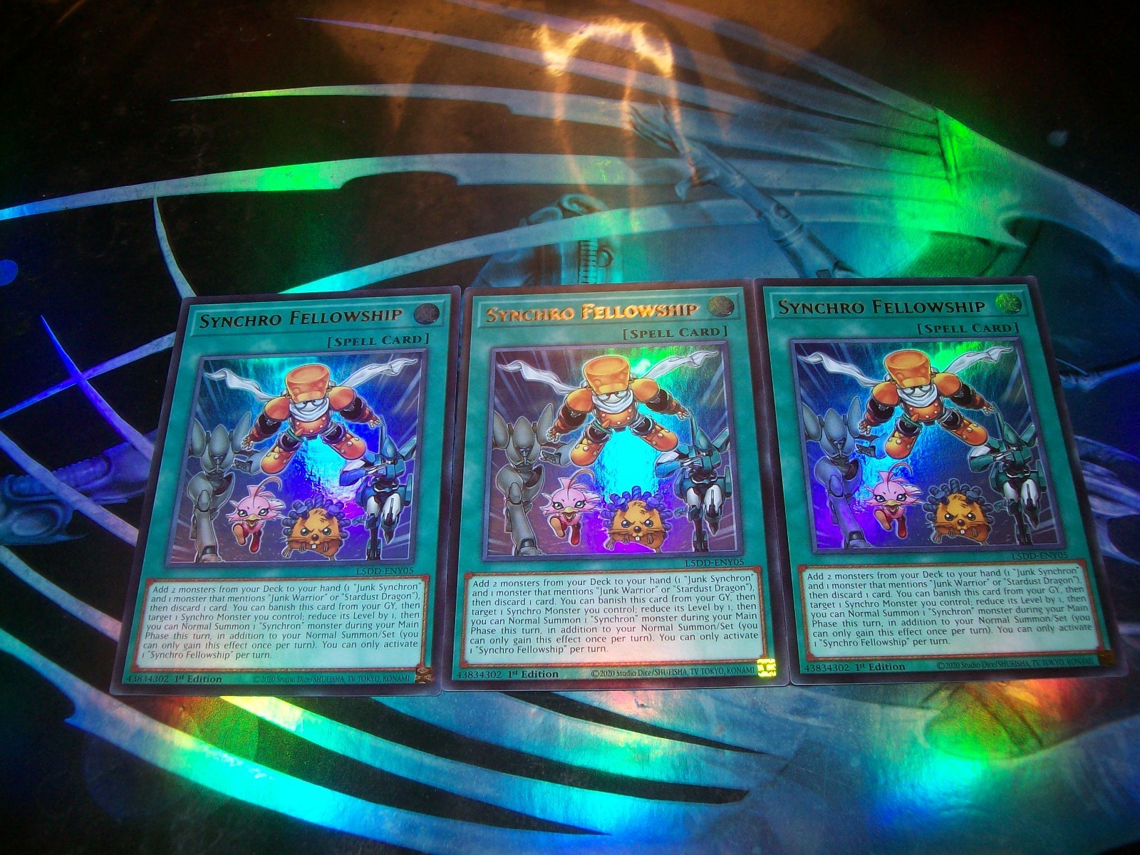 3x Synchro Fellowship 1st Edition Ultra Rare L5DD-ENY05 Yu-Gi-Oh!