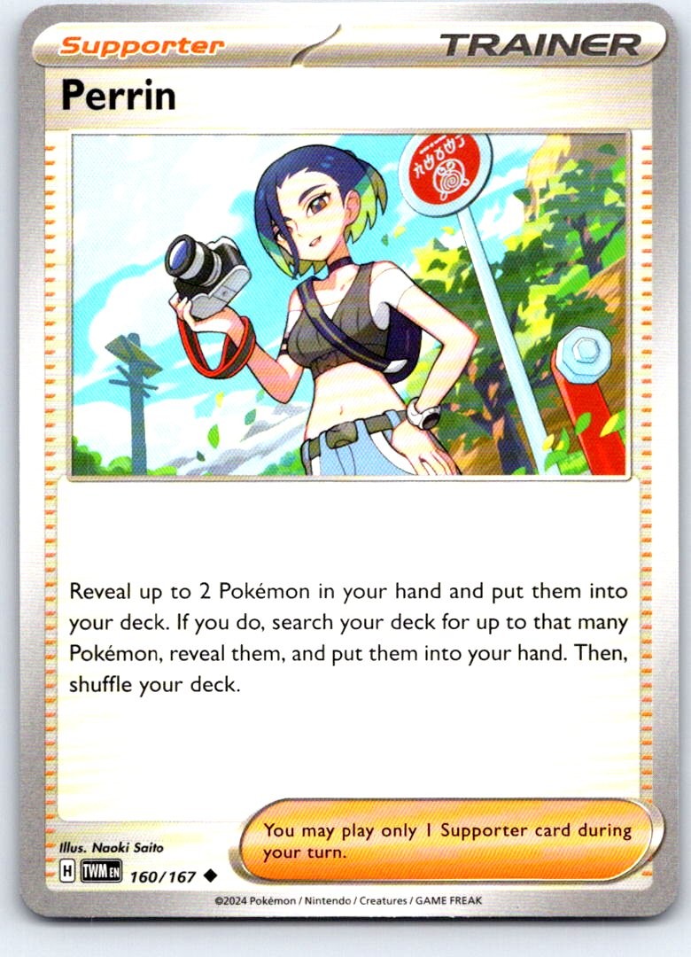 Perrin 160/167 Uncommon Twilight Masquerade Pokemon Near Mint