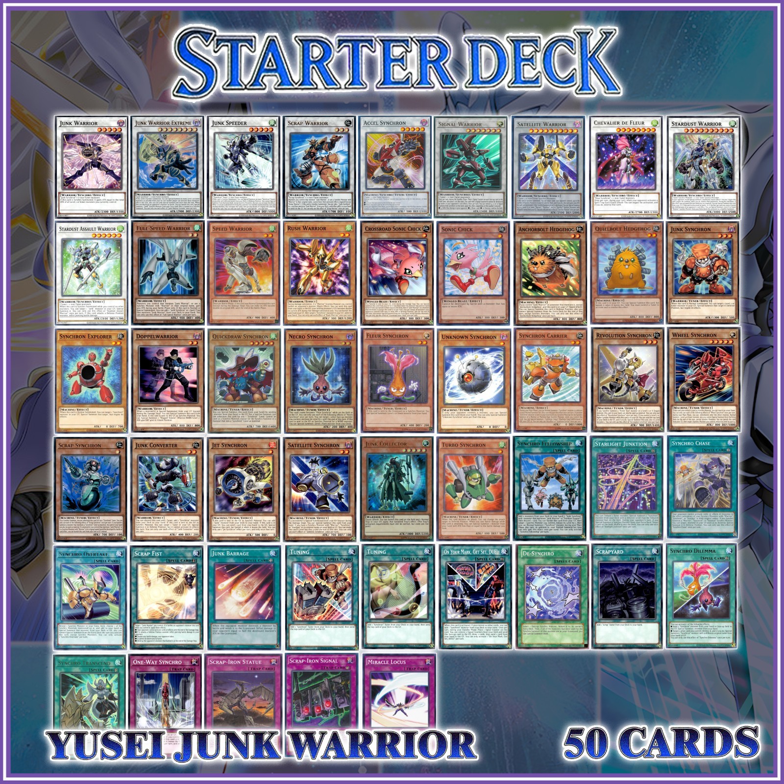 YUSEI JUNK WARRIOR STARTER DECK 50 | SYNCHRON SPEEDER EXTREME STARDUST YuGiOh🔥