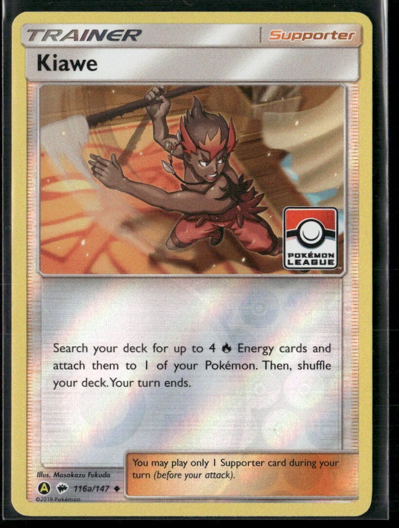Pokemon TCG Kiawe 116a/147 Alt Art Burning Shadows League Promo