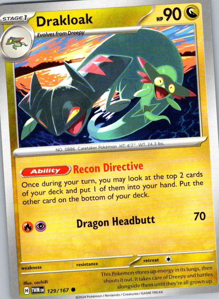 Drakloak Common SV06: Twilight Masquerade 129/167 NM cochi8i