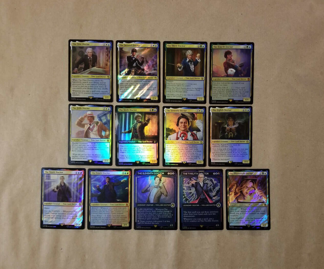 MTG Doctor Who FOIL Set of 13 Legendary Creatures (NM/MINT) One of Each Doctor!