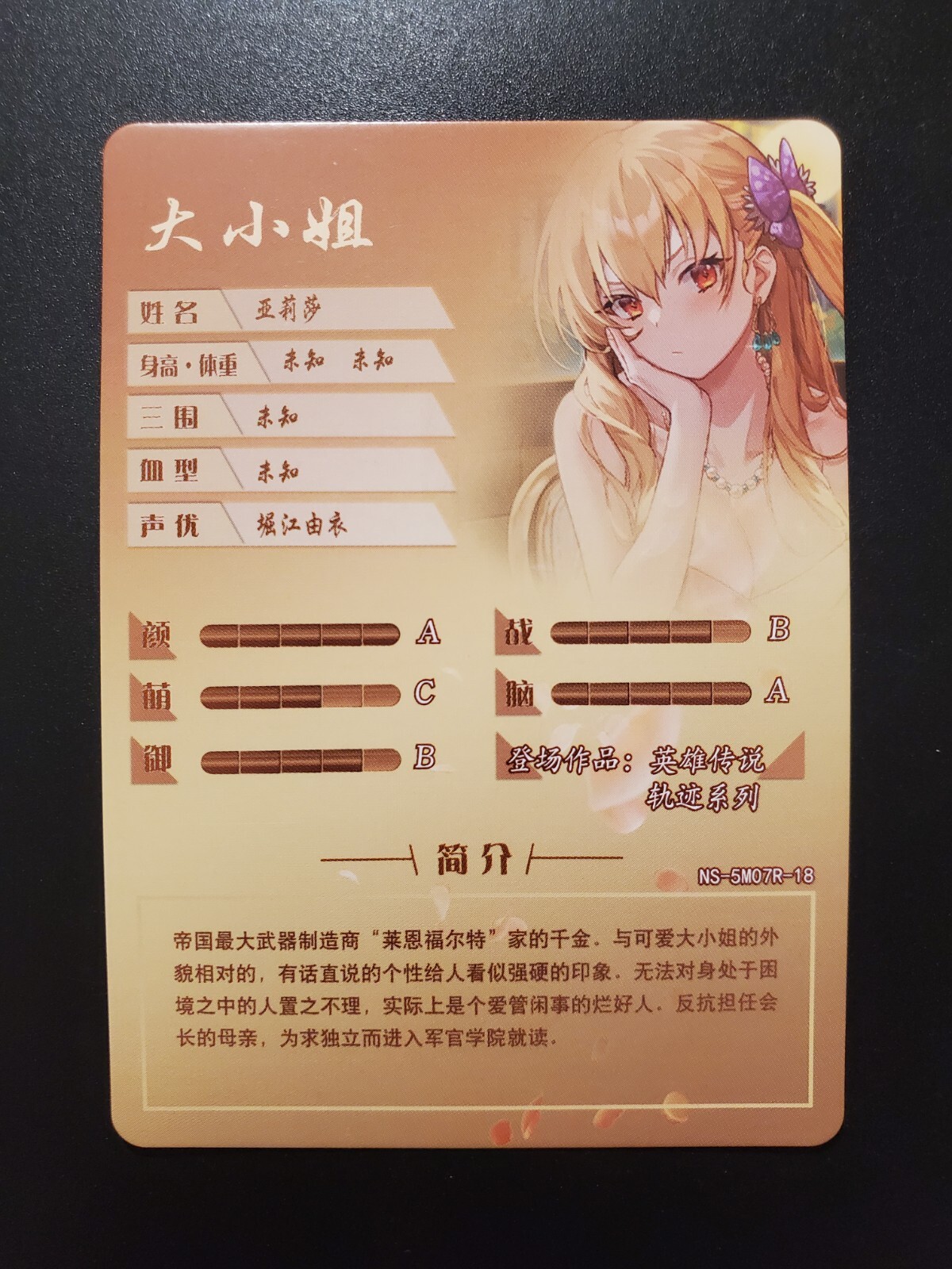 Alyssa R NS-5M07R-18 Goddess Story Anime TCG CCG Card