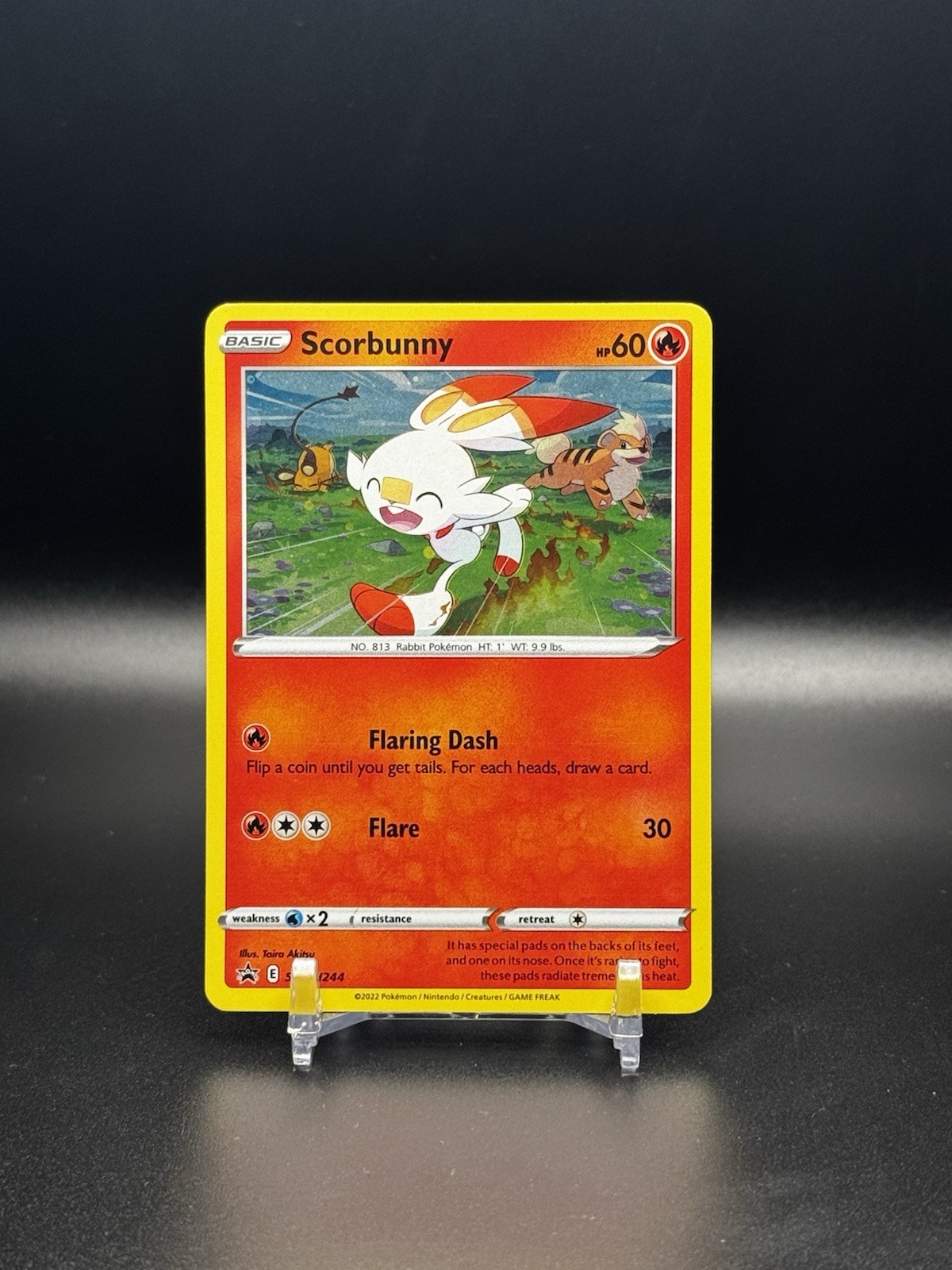 Pokémon Sword & Shield Promo #SWSH244 Scorbunny Cosmos Holo – NM