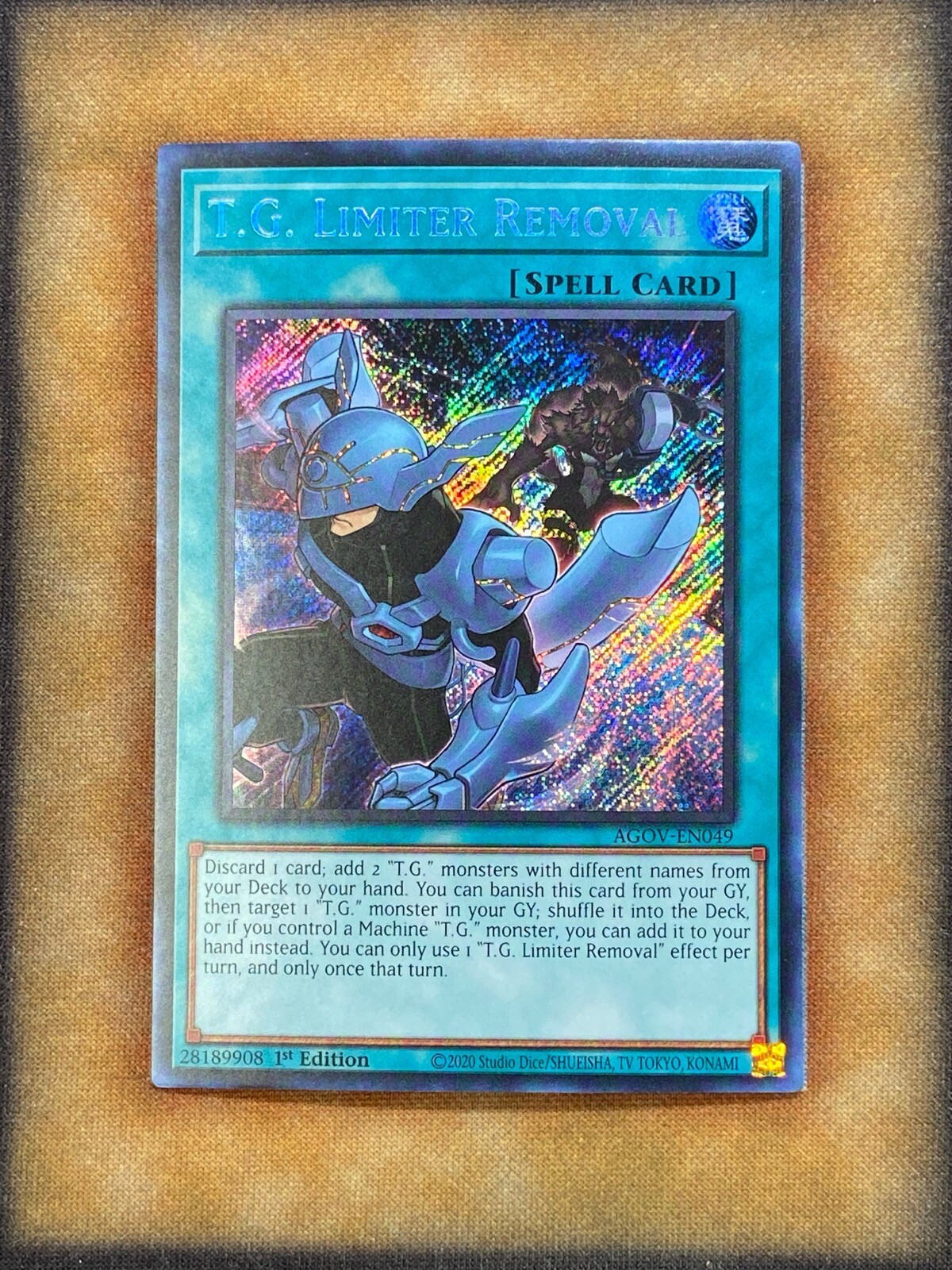 Yugioh T.G. Limited Removal AGOV-EN049 Secret Rare 1st Ed NM