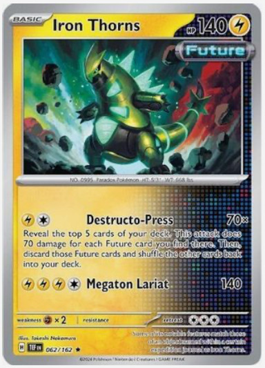 Pokemon – Iron Thorns – 062/162 – Holo Rare – Temporal Forces – NM/M