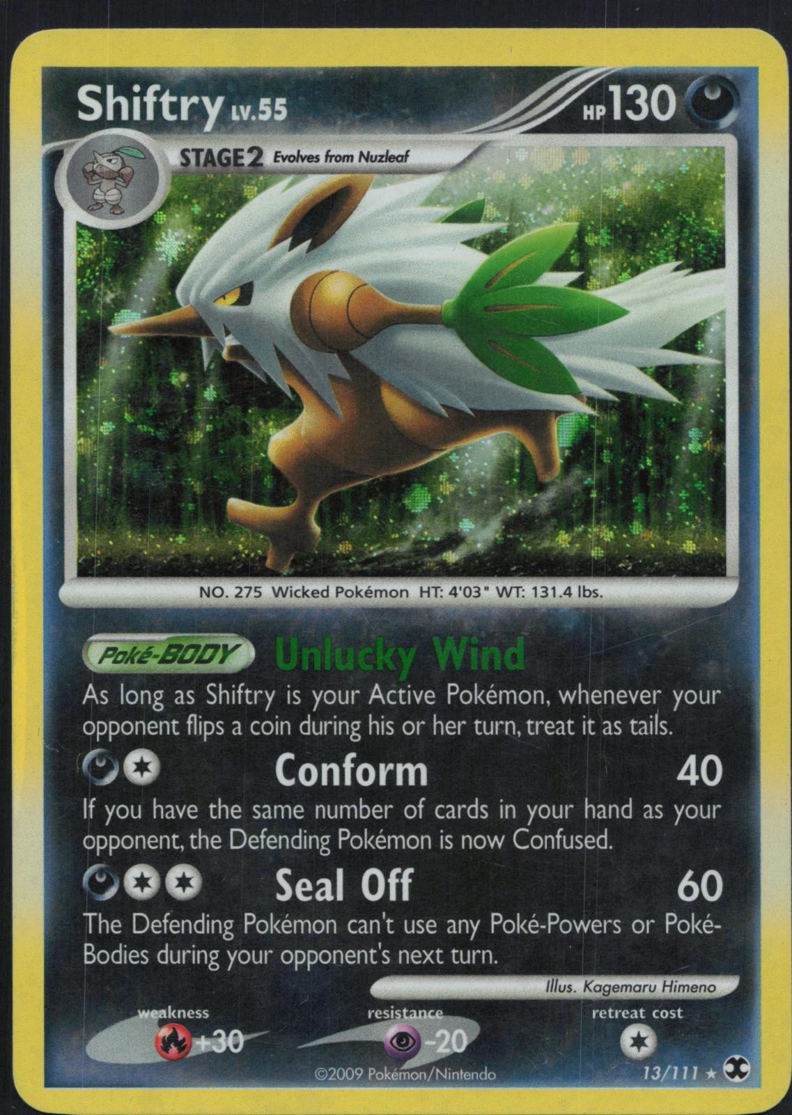 Shiftry 13/111 Holo Rare Rising Rivals Pokemon Heavily Played