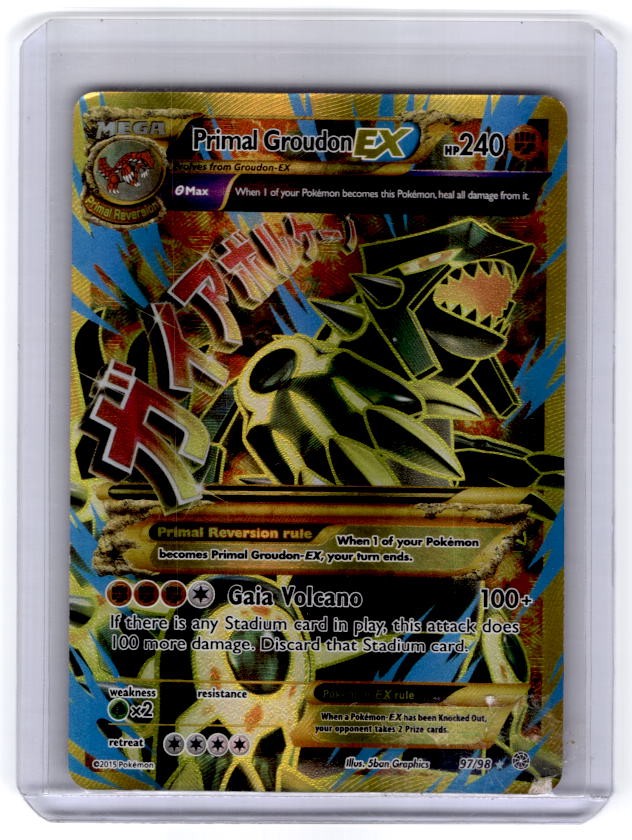 Primal Groudon EX (Shiny Full Art) Holo Ultra Rare XY – Ancient Origins 97/98 NM