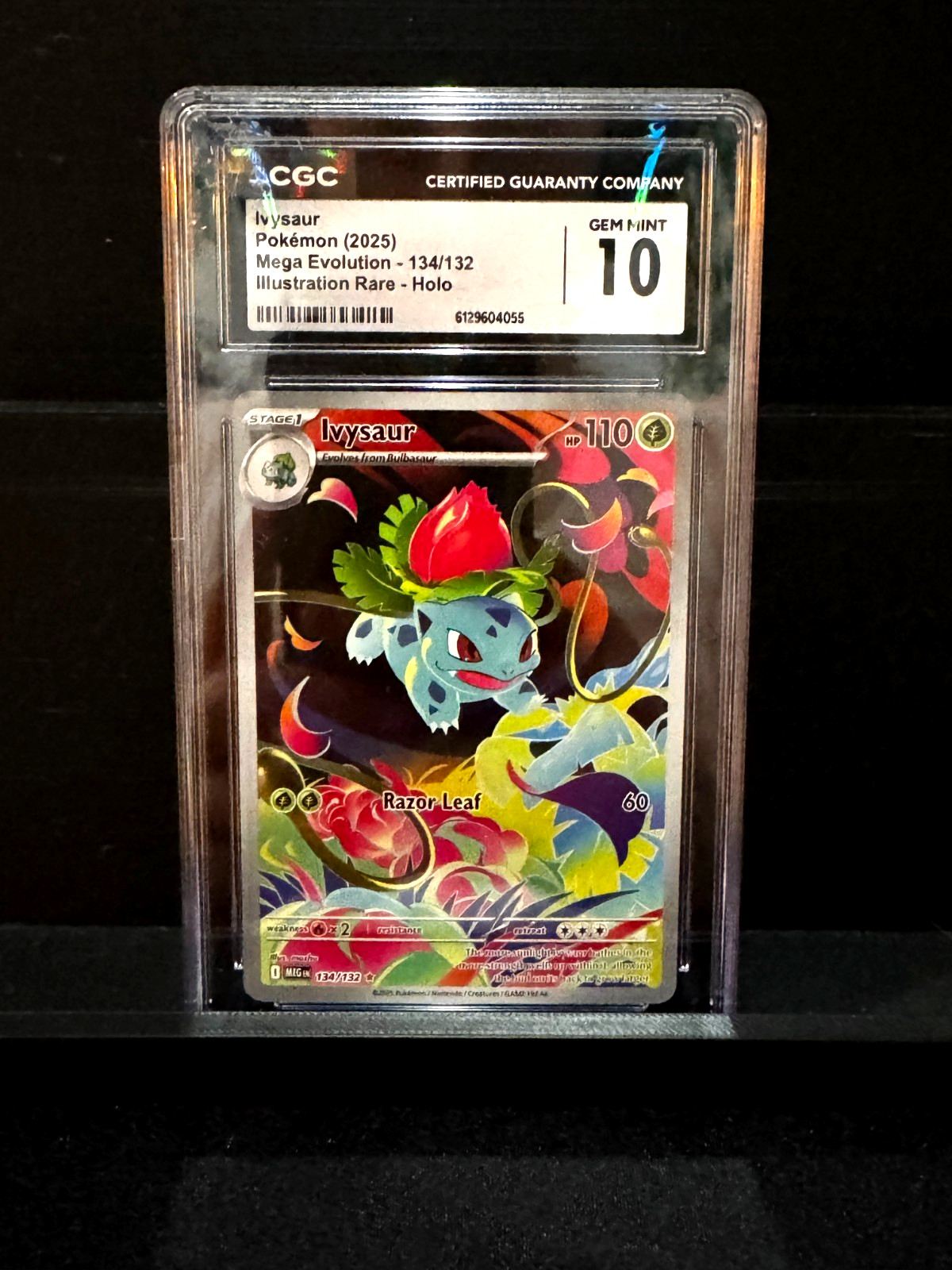 CGC 10 Ivysaur 134/132 Me01: Mega Evolution Holo Illustration Rare